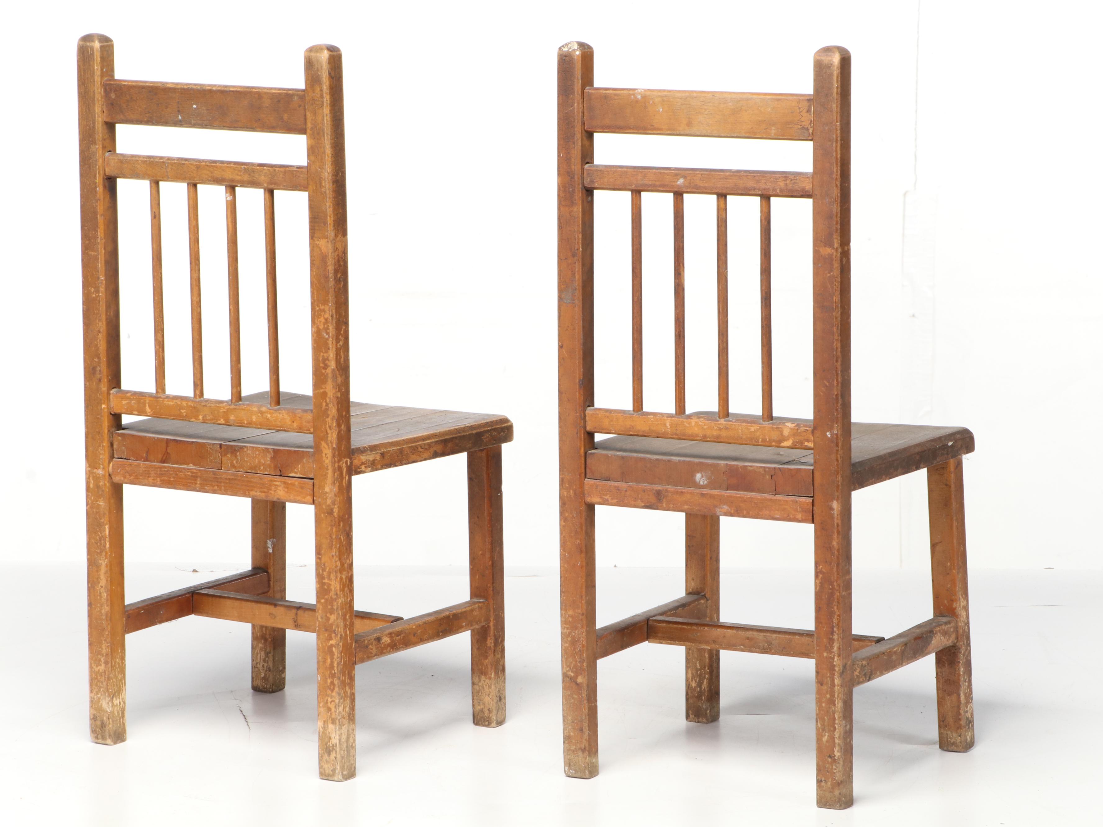 Wooden Spindle Back Doll's Chairs