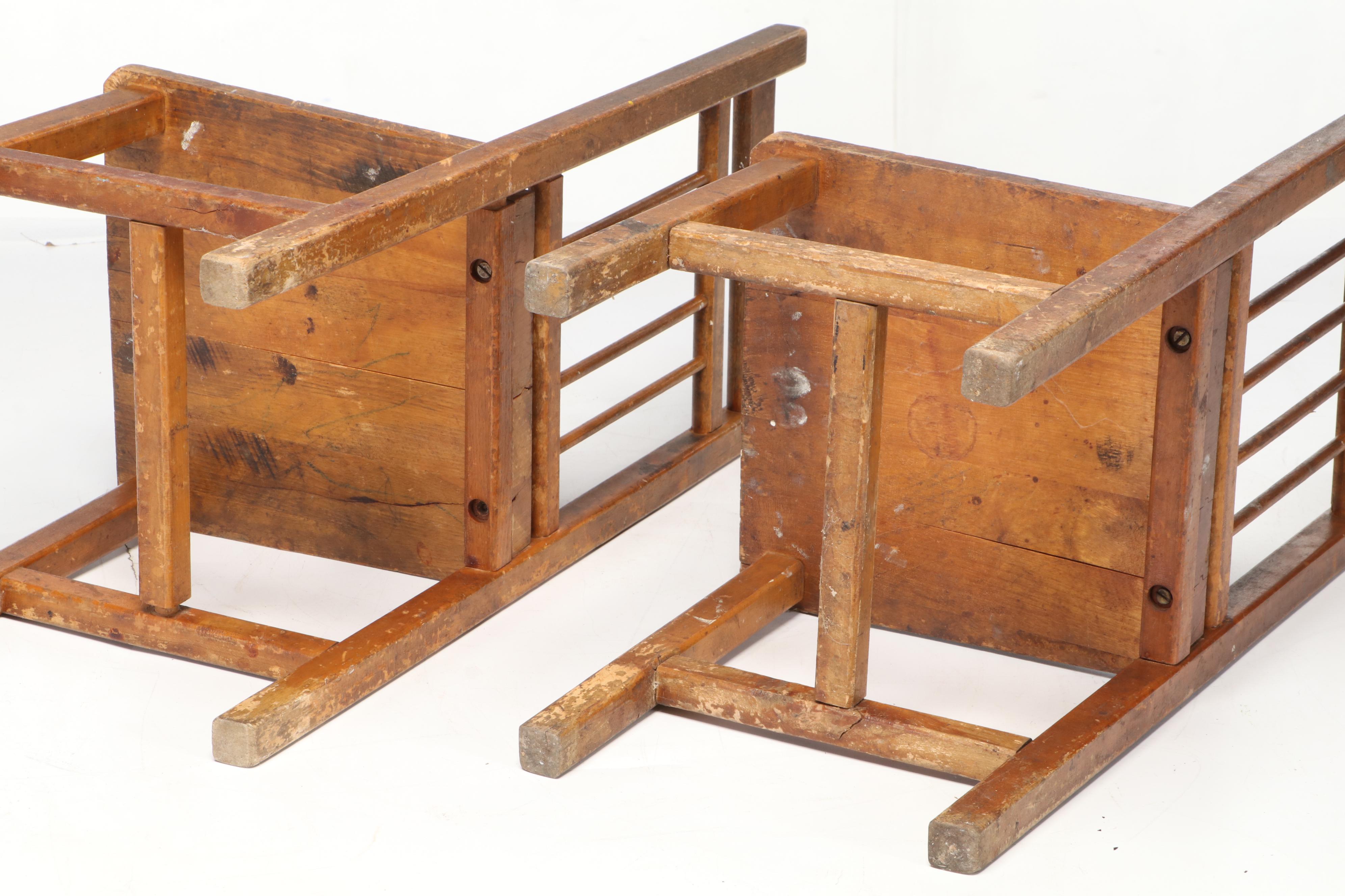 Wooden Spindle Back Doll's Chairs