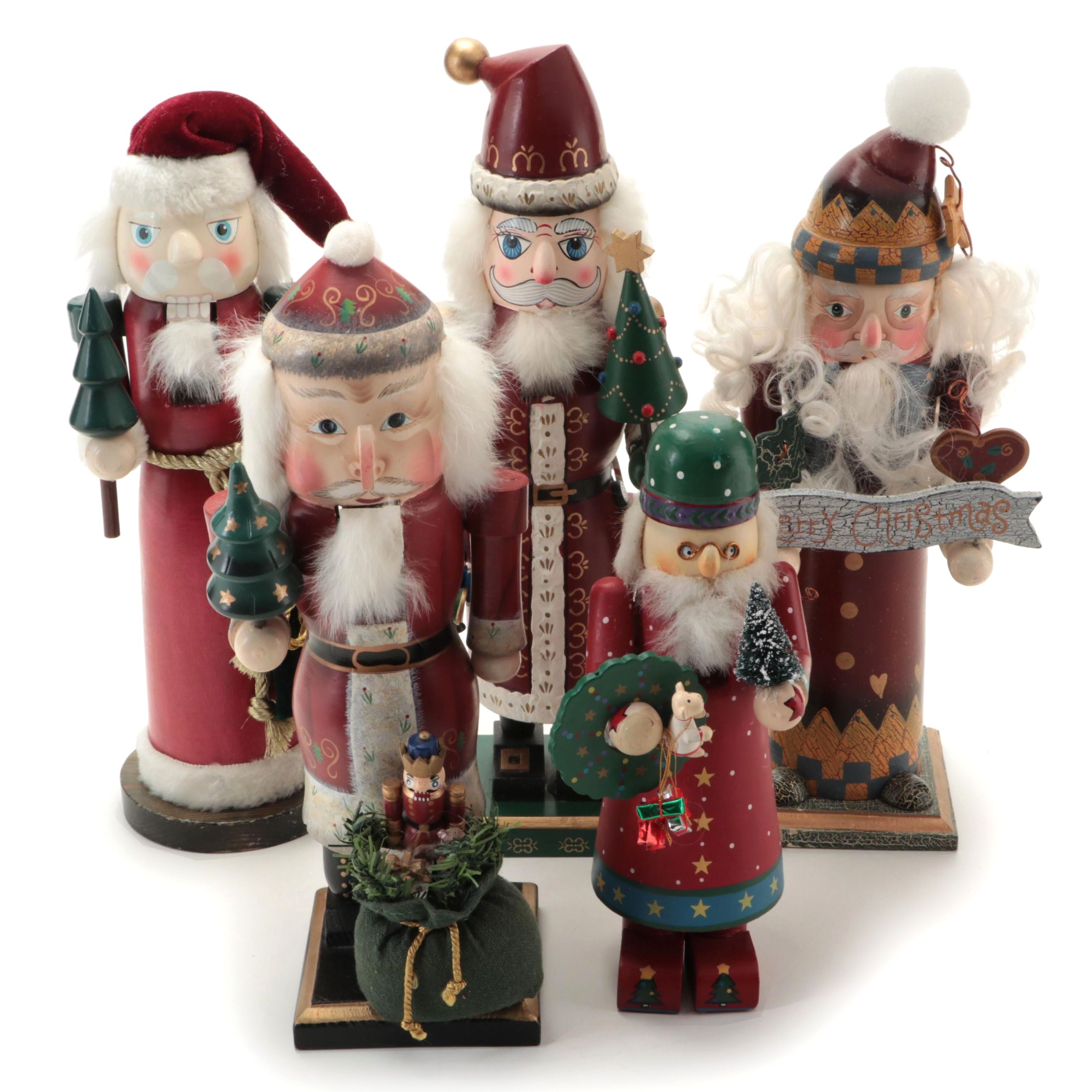 Nutcracker Village "Victorian Santa" and Other Santa Nutcrackers