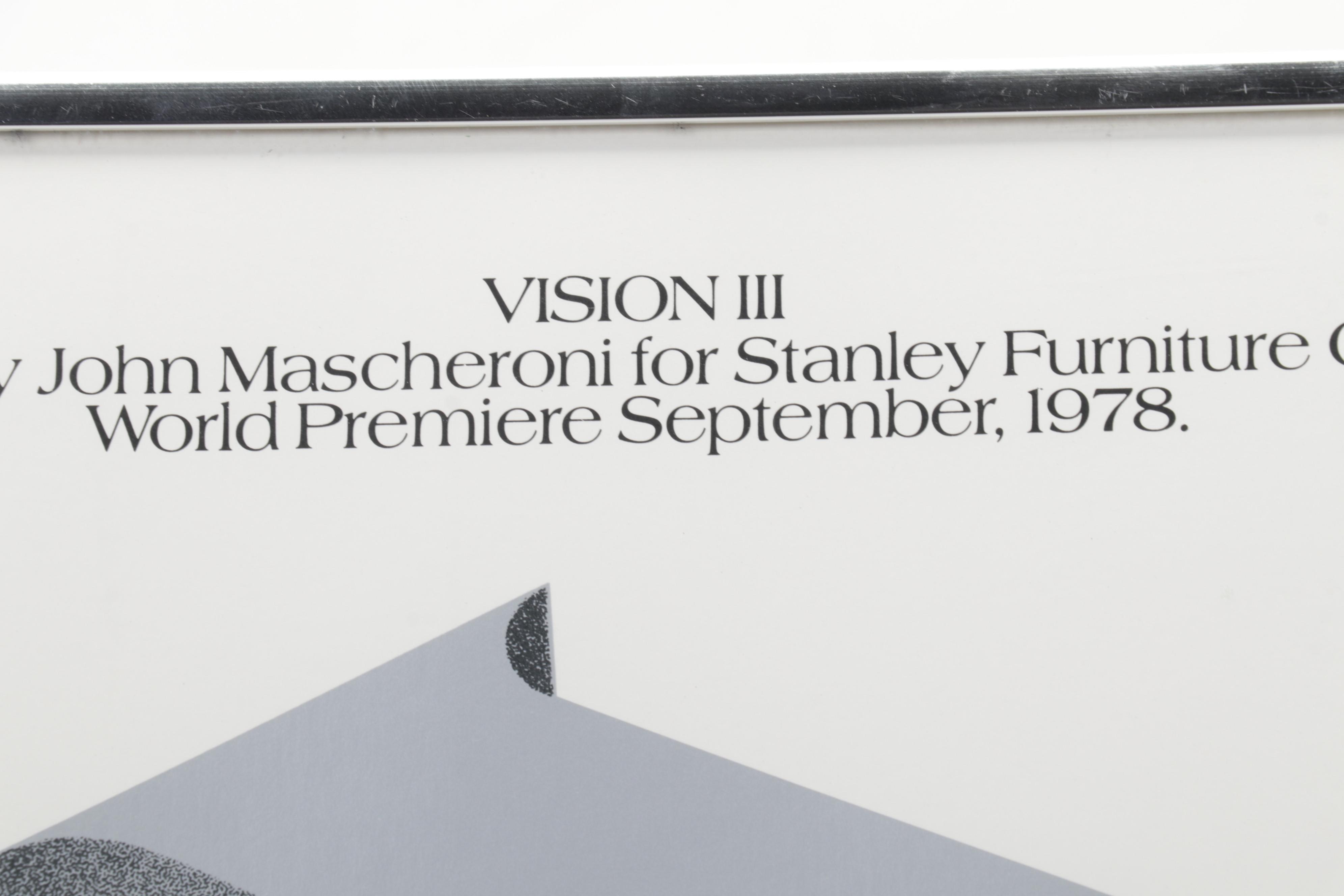 John Mascheroni for Stanley Furniture Company Lithograph "Vision III," 1978