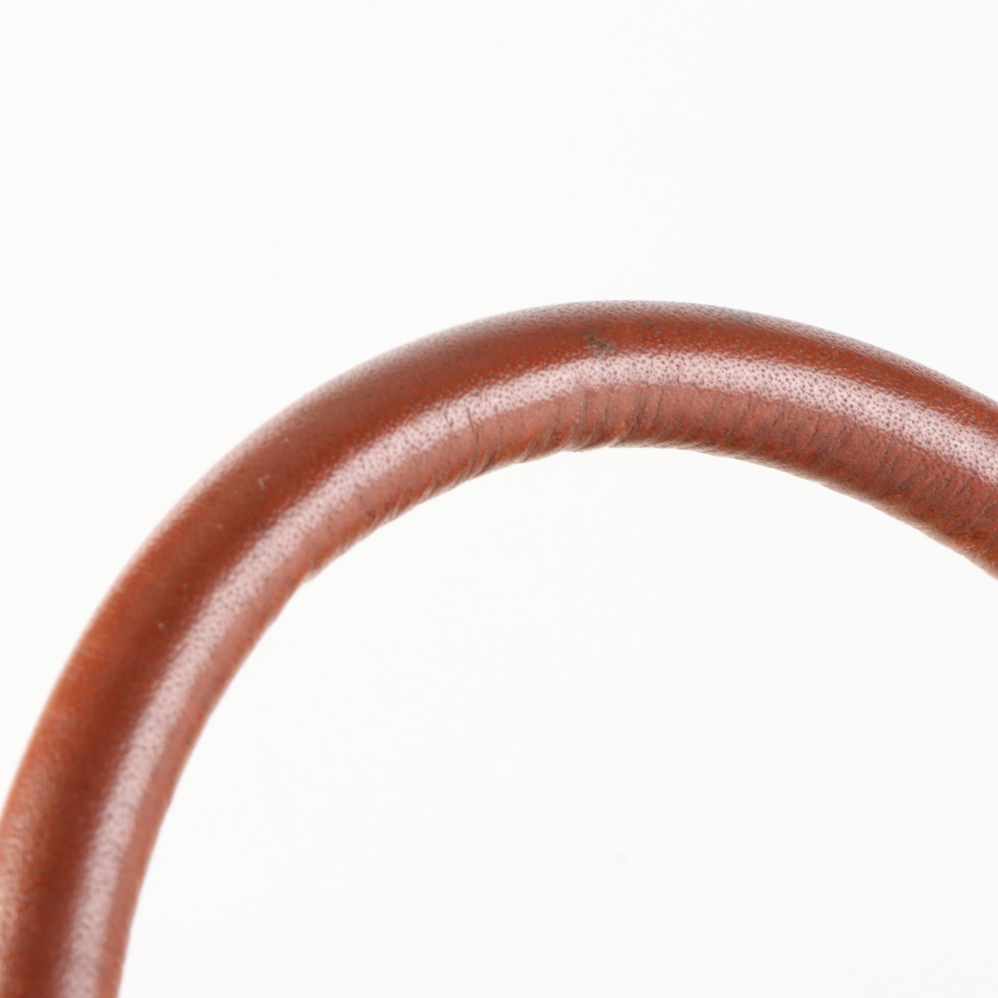 MCM Mini Boston Bag in Cognac Visetos and Leather Trim