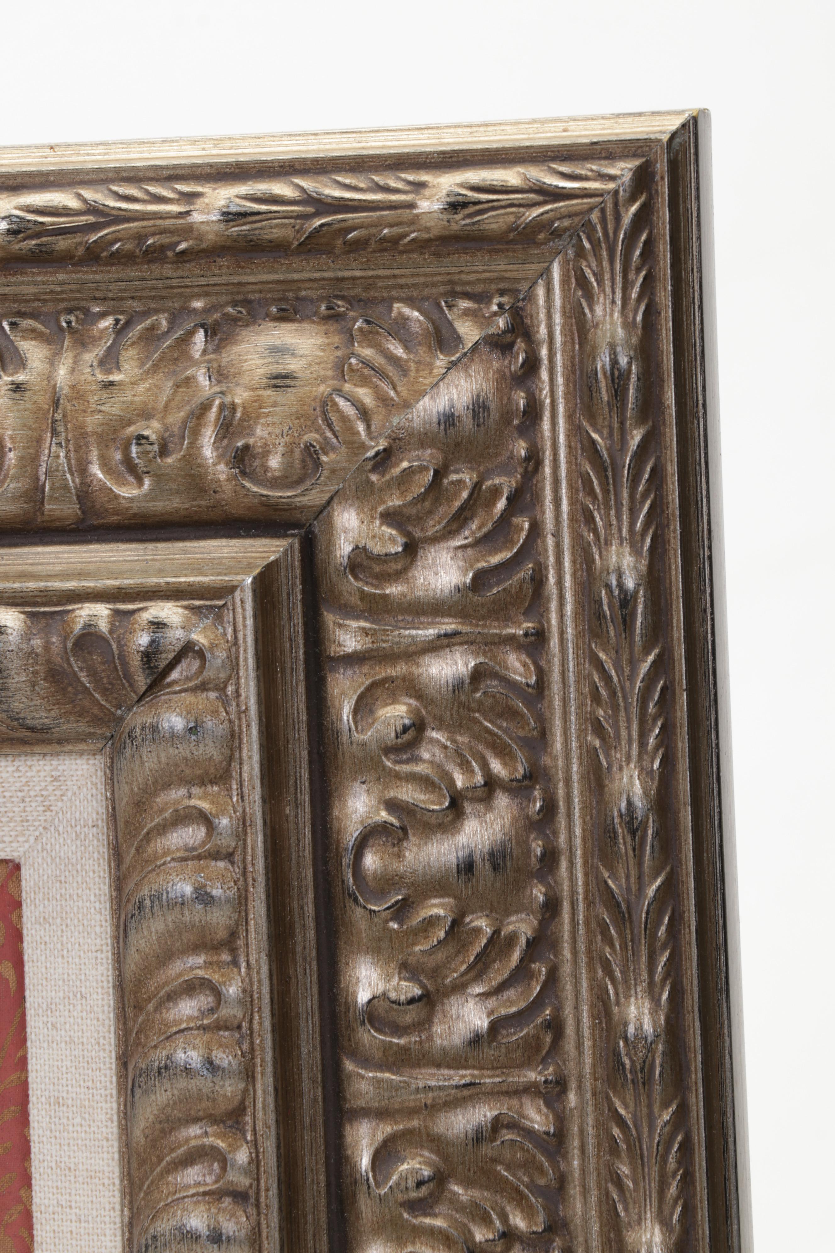 Indo-Persian Mughal Gouache Painting of Noble Courtyard