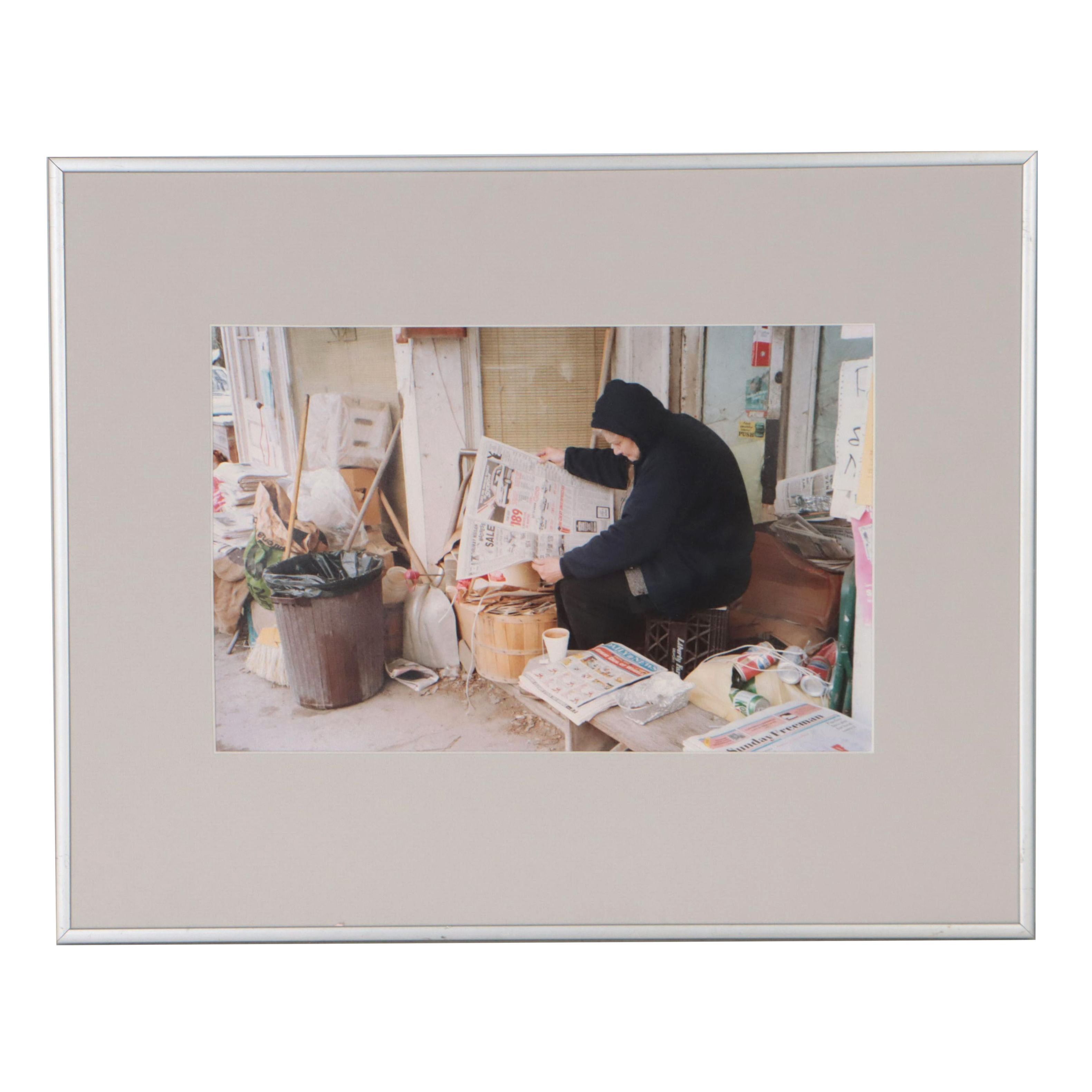 Bernyce Alpert Winick Chromogenic Print "Newspaper Lady"