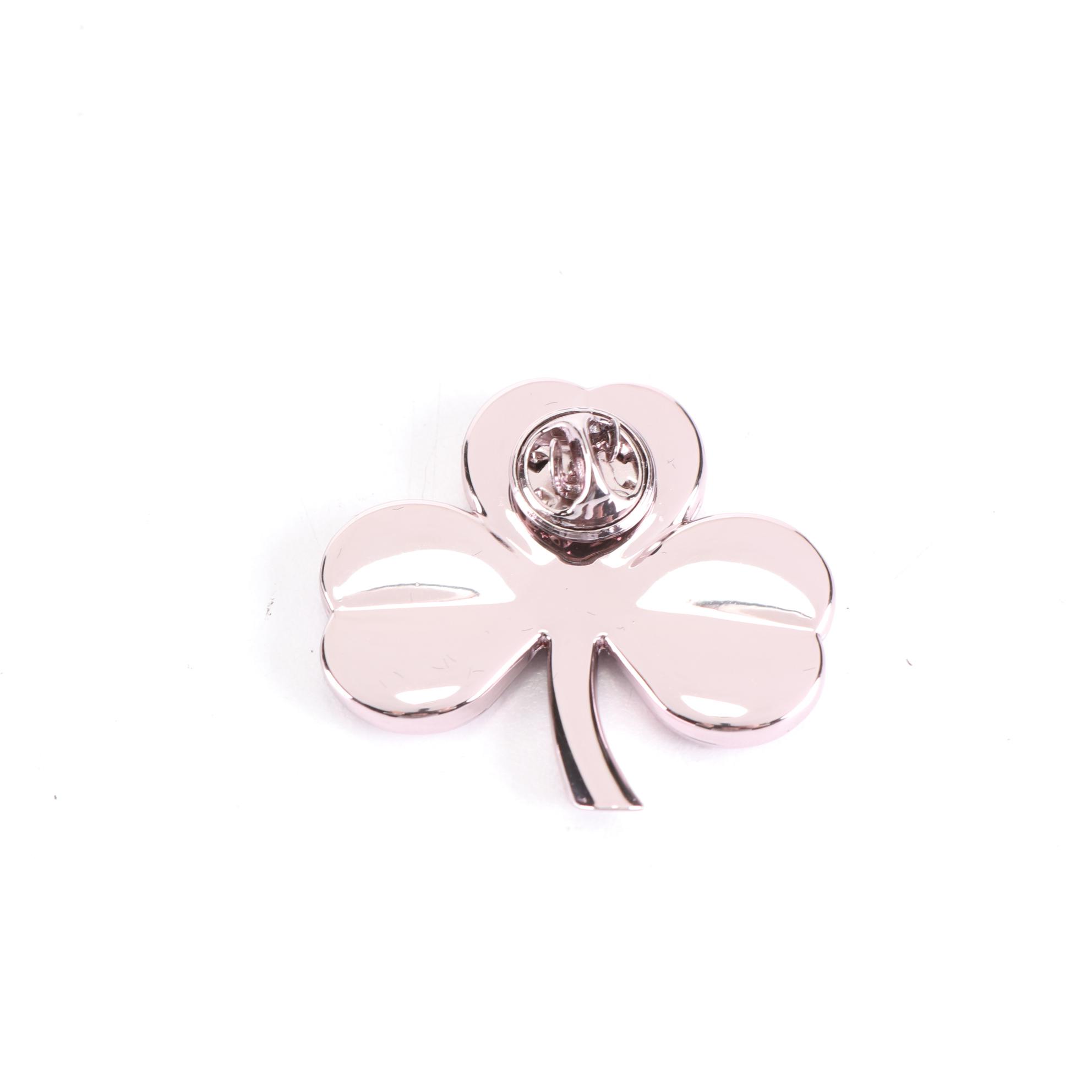 Chanel Beauté Promotional Shamrock Silver Tone Pinback