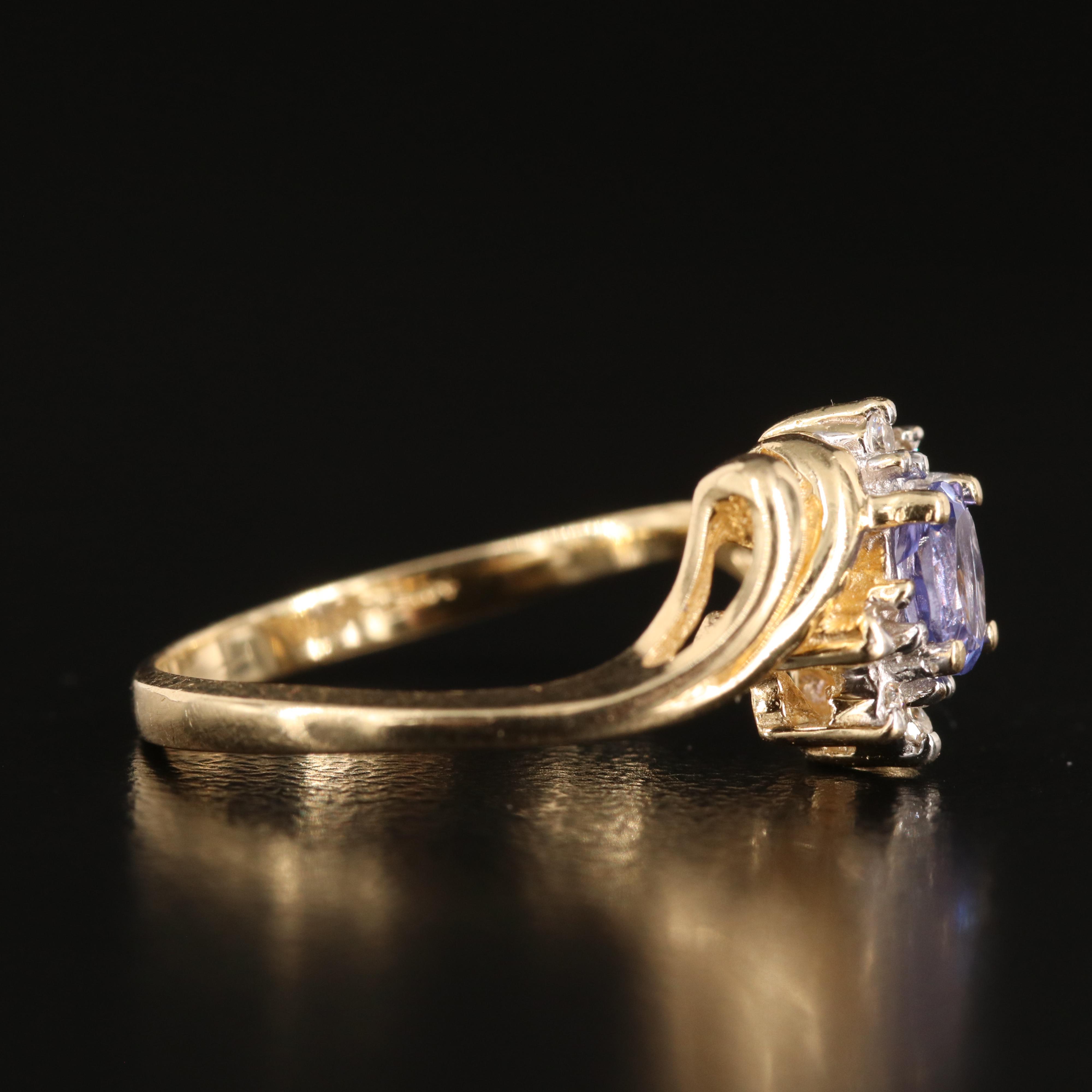 14K Tanzanite and Diamond Ring