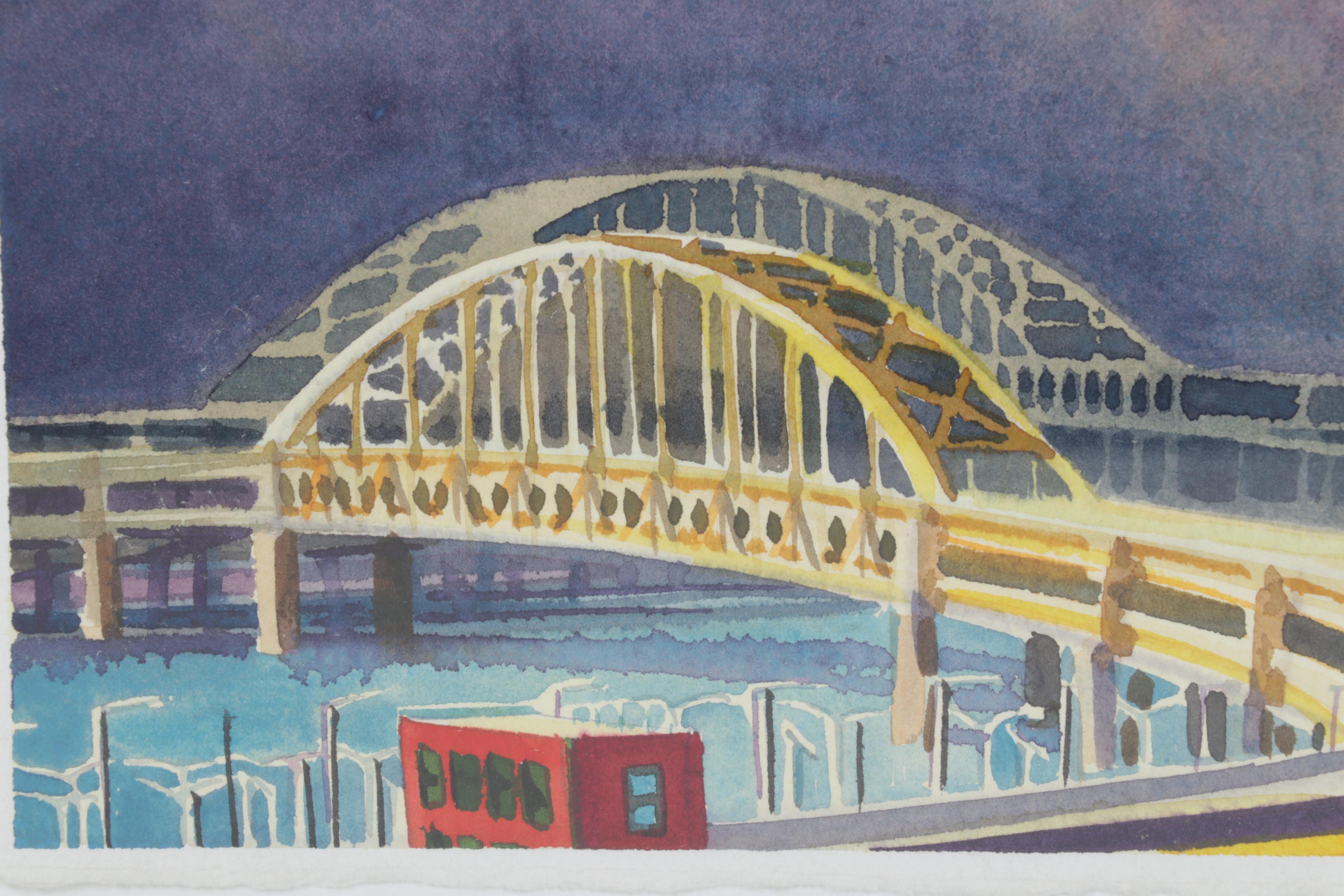 Michael Kaiser Stadium Watercolor Paintings Including "HPI Civic Arena"