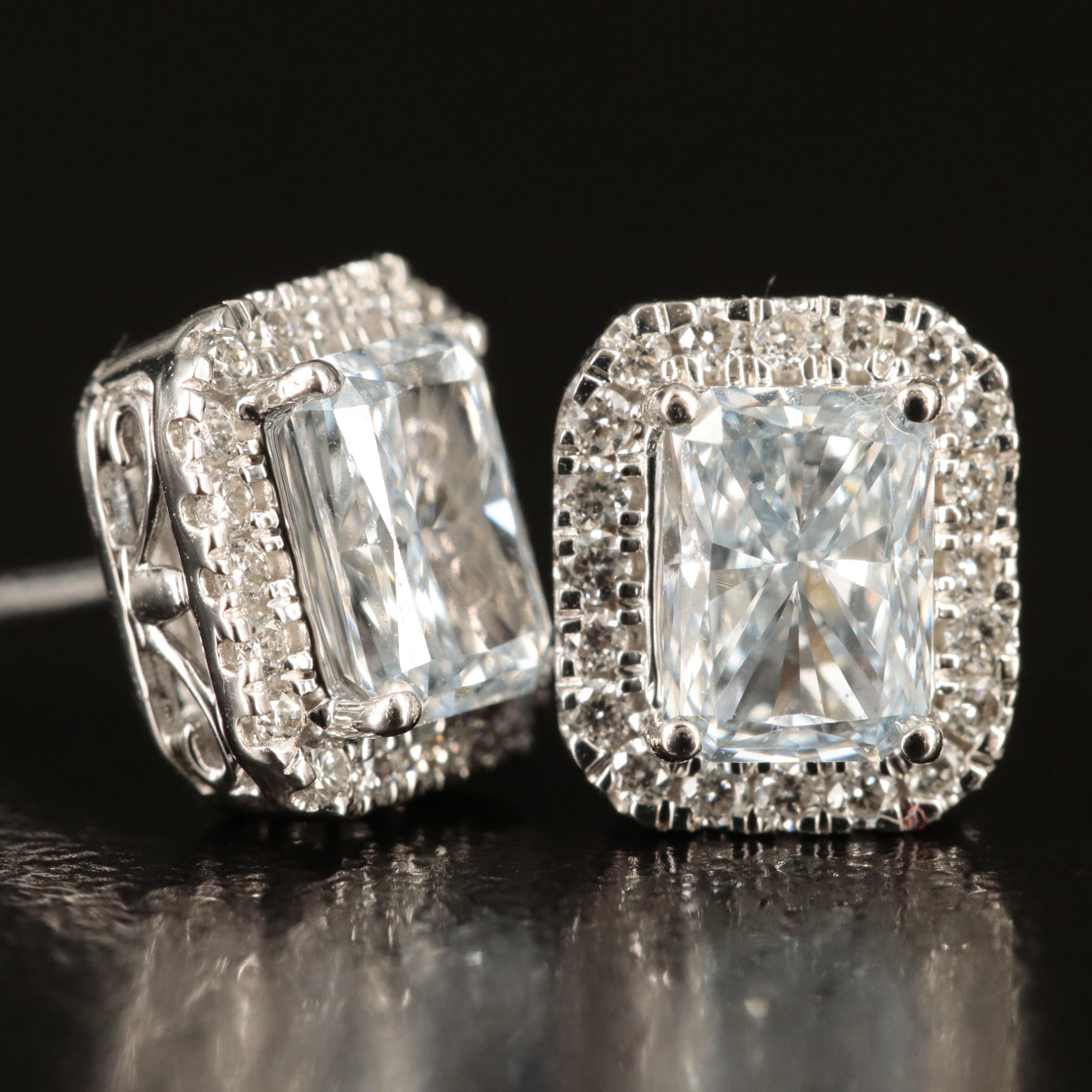 14K 1.12 CTW Lab Grown Diamond Stud Earrings