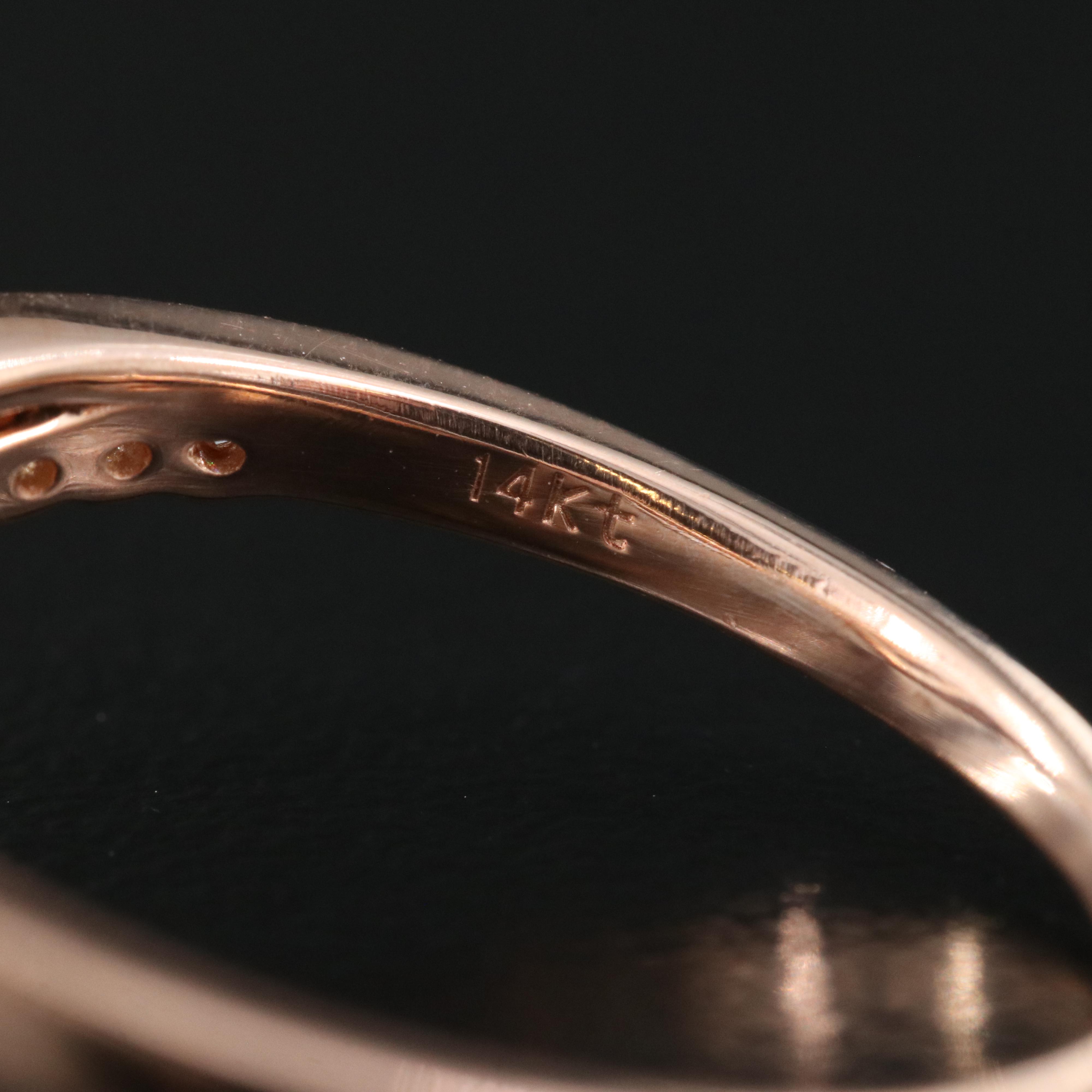 14K Rose Gold 0.23 CTW Diamond Chevron Ring