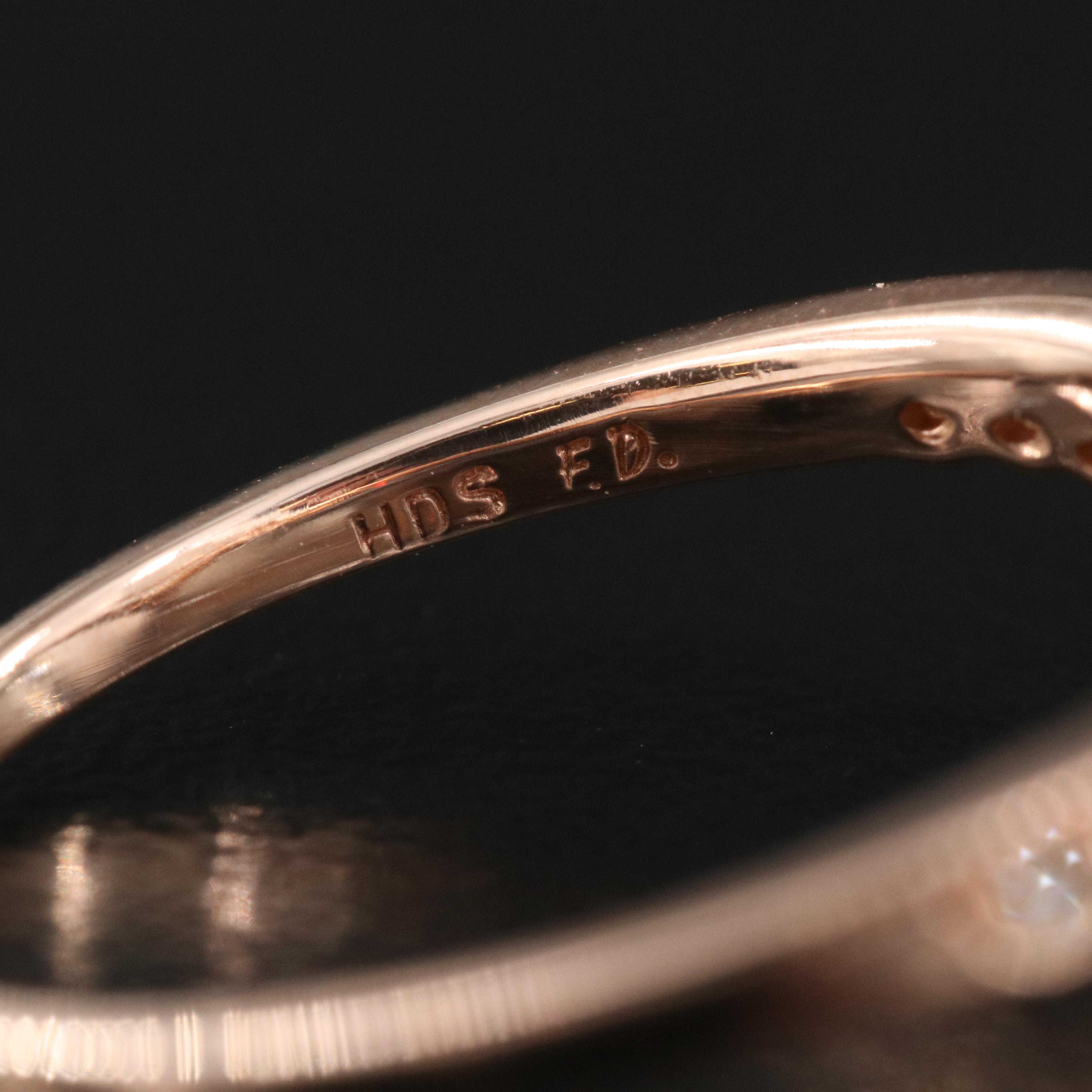 14K Rose Gold 0.23 CTW Diamond Chevron Ring