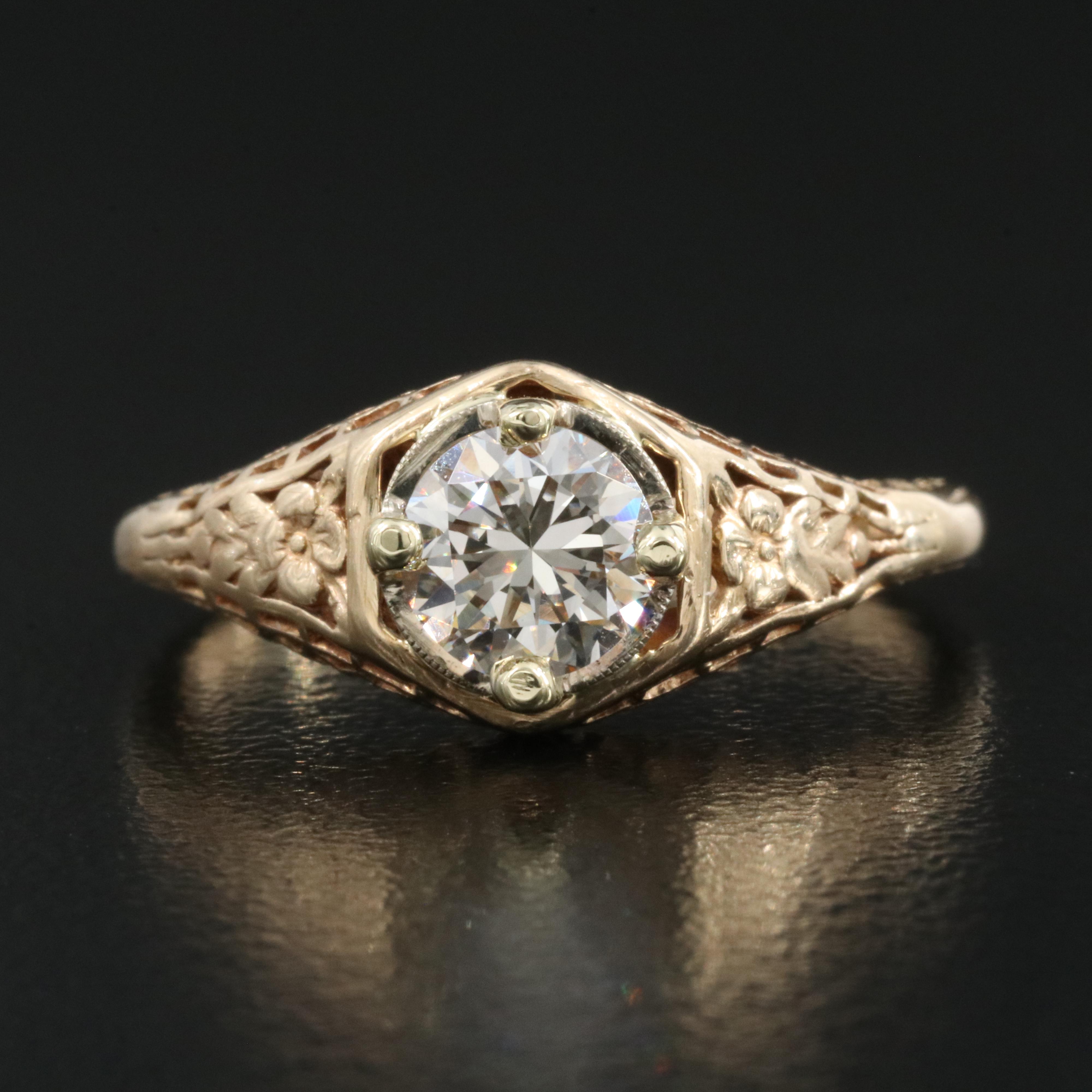 14K 0.75 CTW Diamond Ring