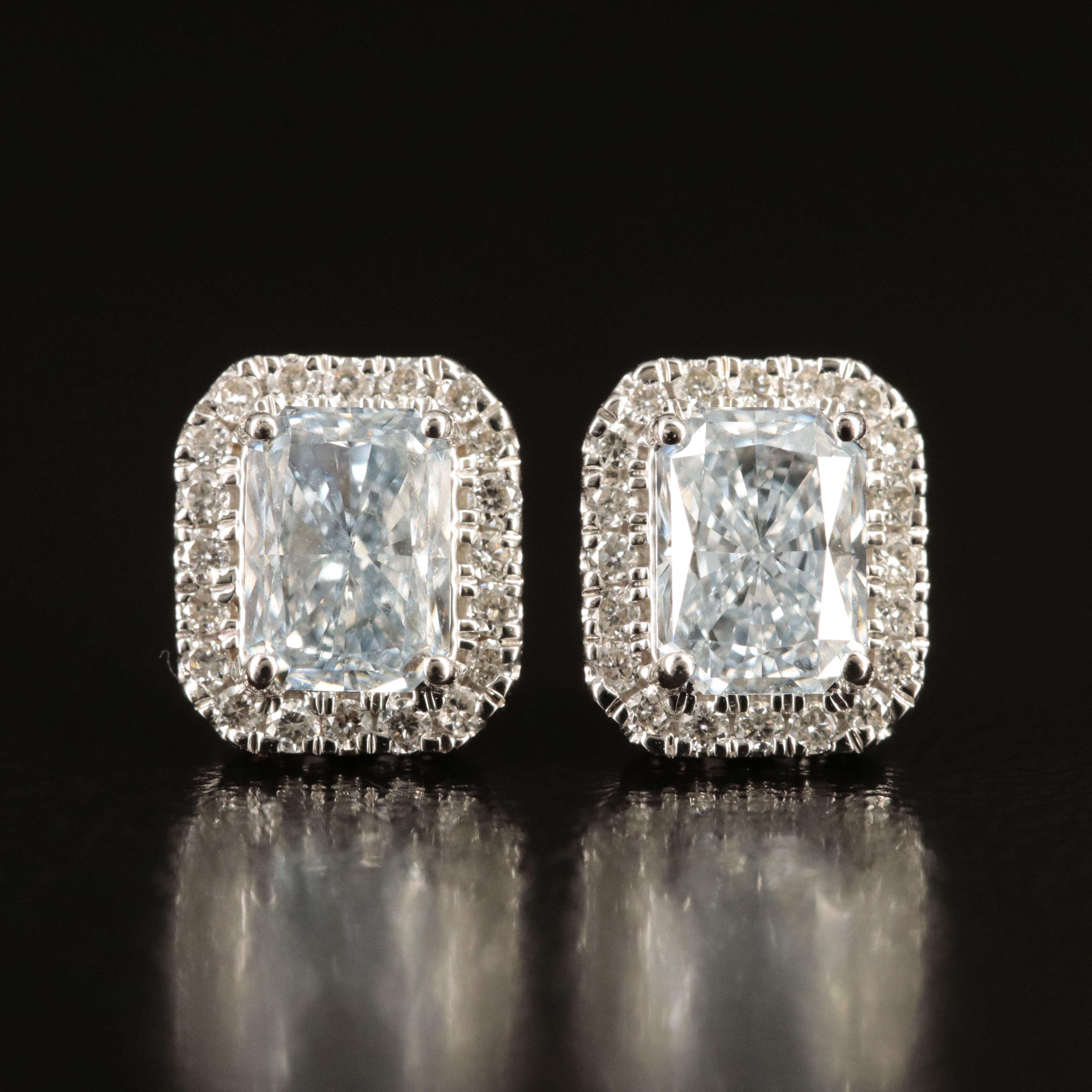 14K 1.22 CTW Lab Grown Diamond Stud Earrings