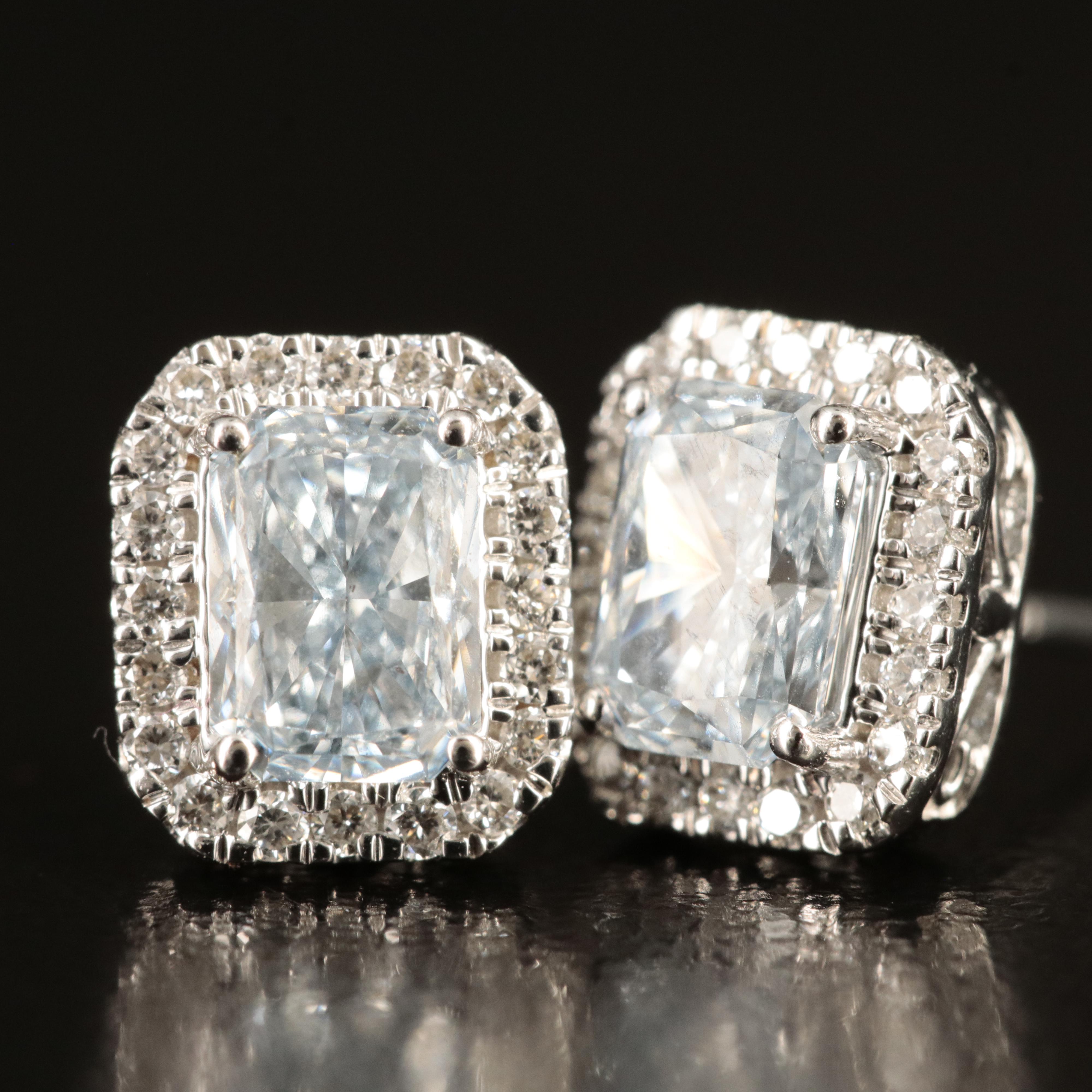 14K 1.22 CTW Lab Grown Diamond Stud Earrings