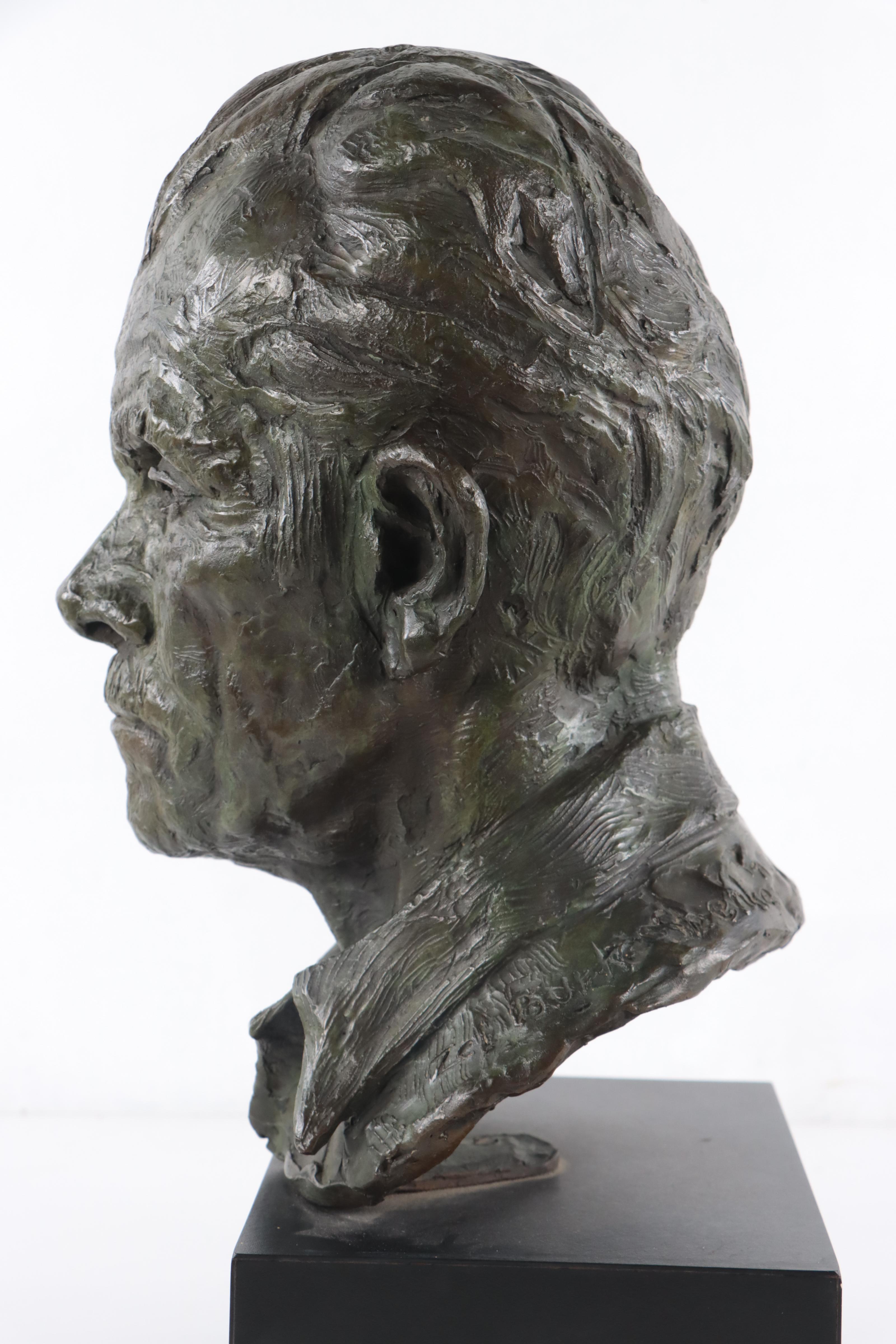Zel Burke Shenker Bronze Male Bust "Gandolfi," 1971