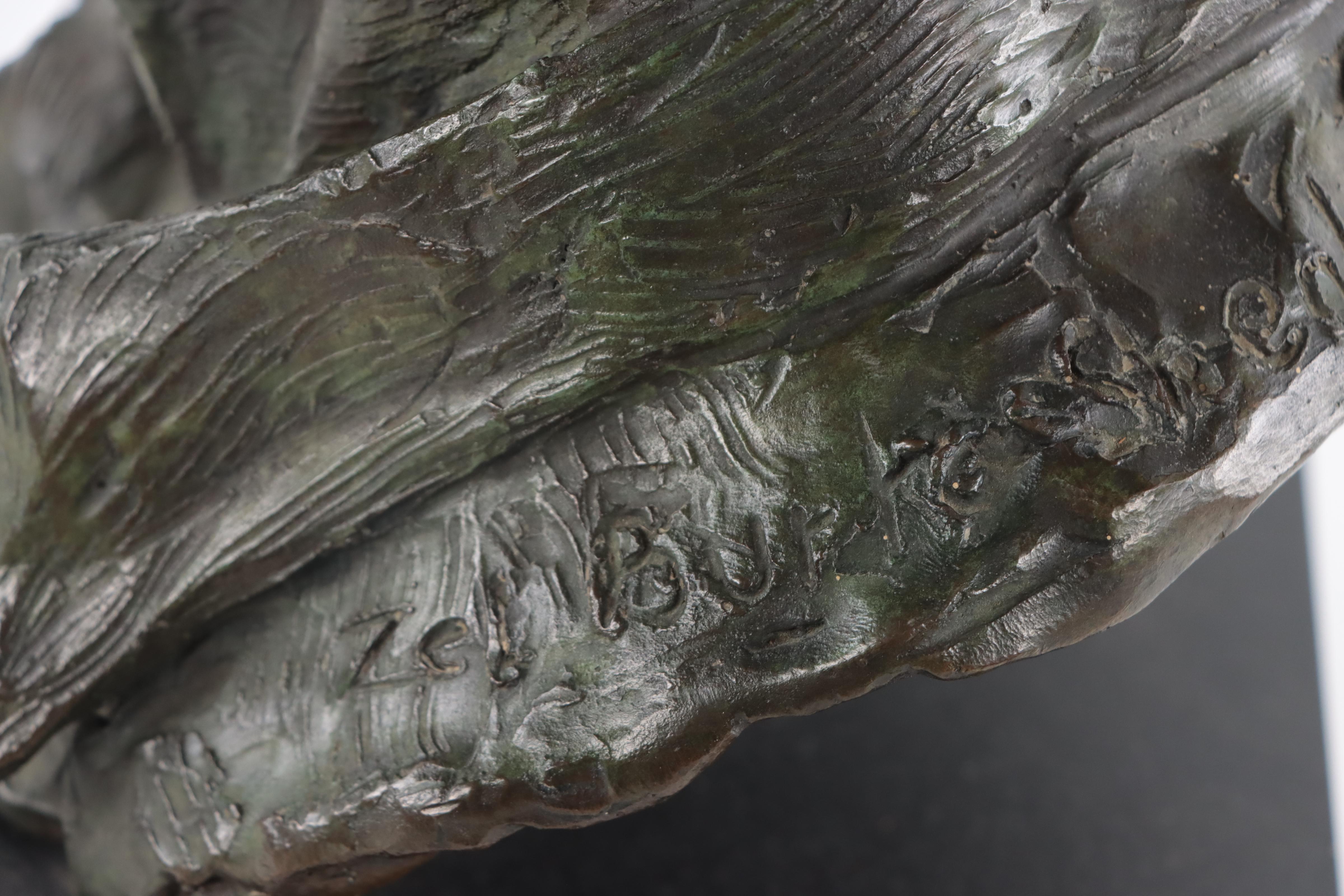 Zel Burke Shenker Bronze Male Bust "Gandolfi," 1971