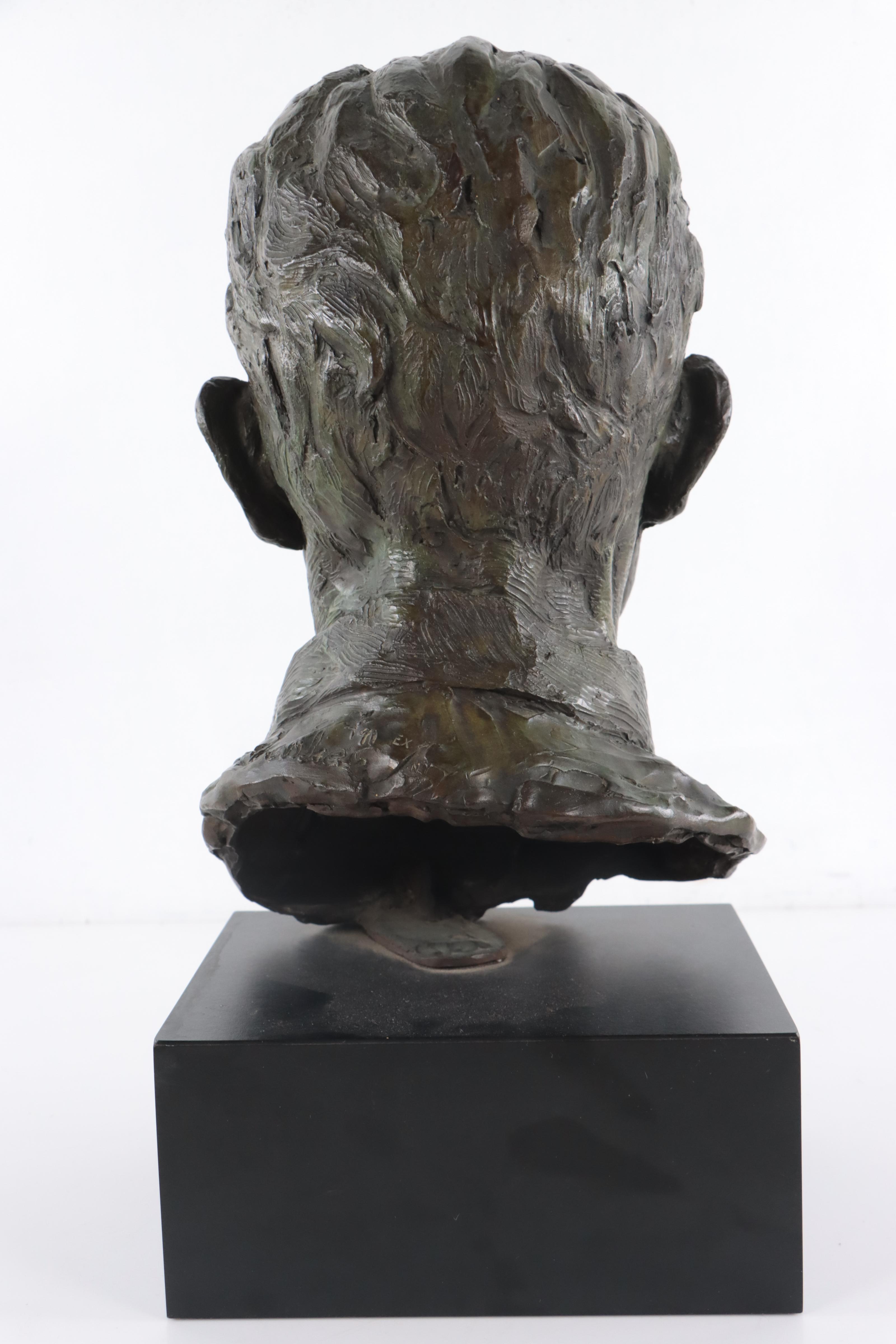 Zel Burke Shenker Bronze Male Bust "Gandolfi," 1971