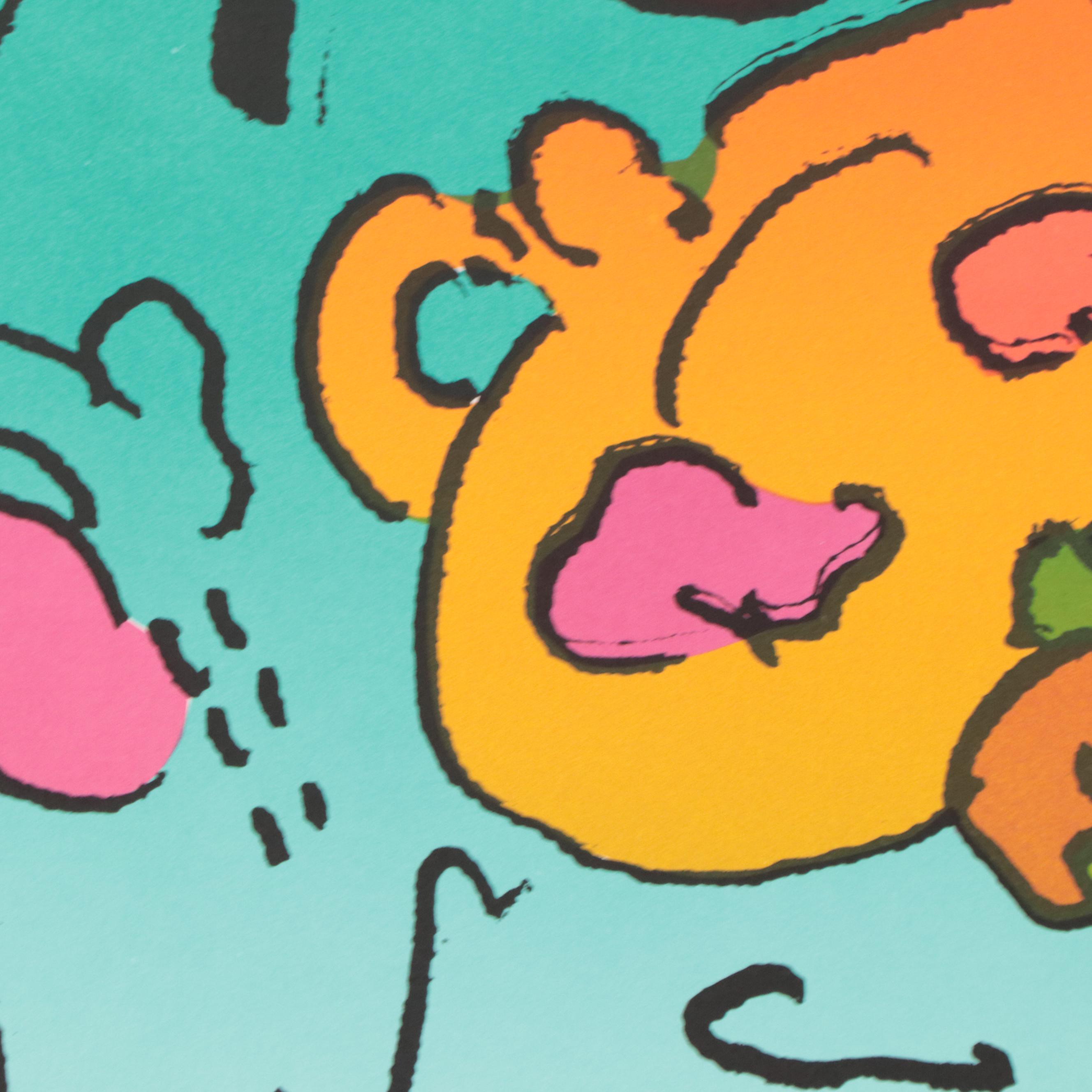 Peter Max Psychedelic Figurative Lithograph "The Dreamer," 1983