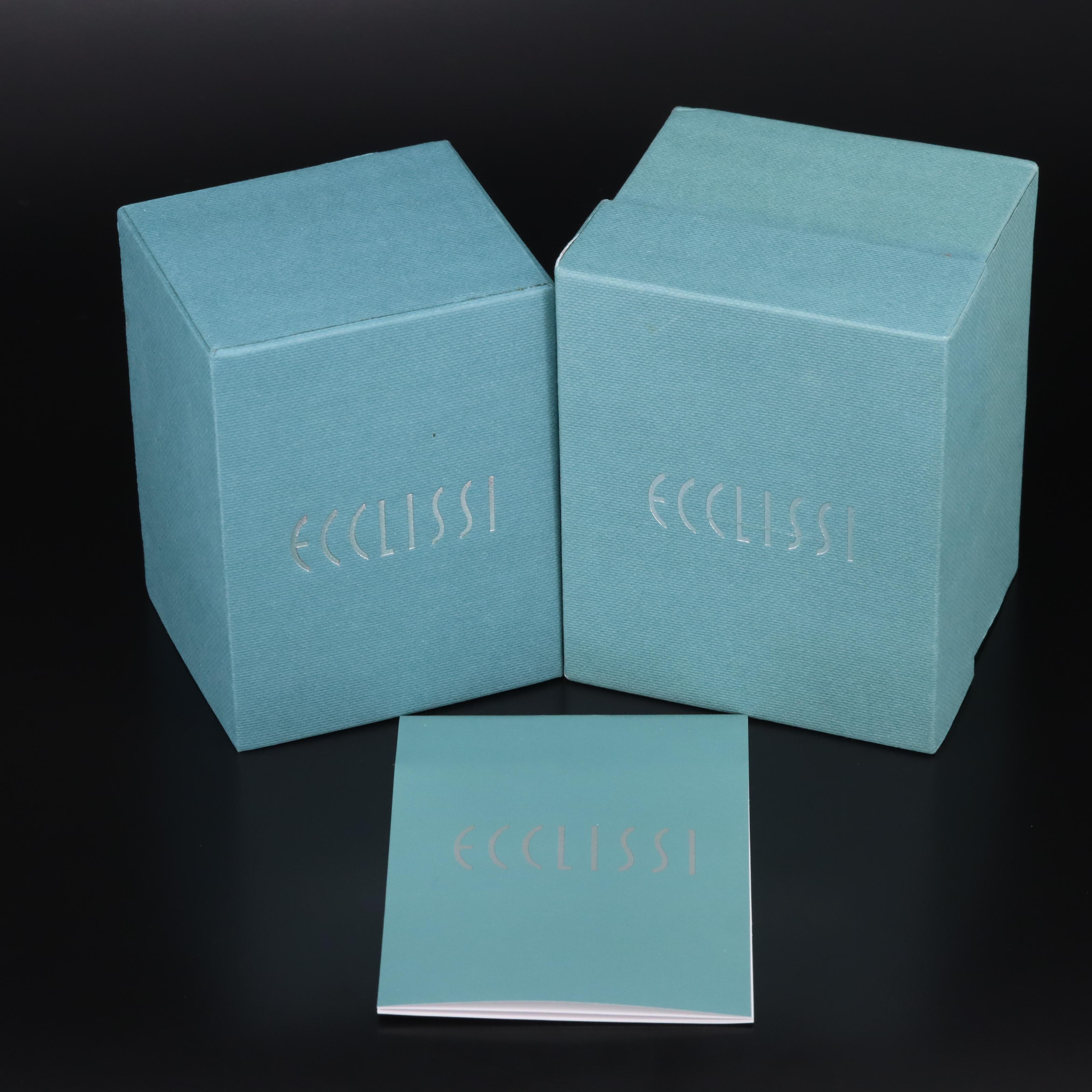 Sterling and Stainless Steel Ecclissi Mother-of-Pearl Dial Watch