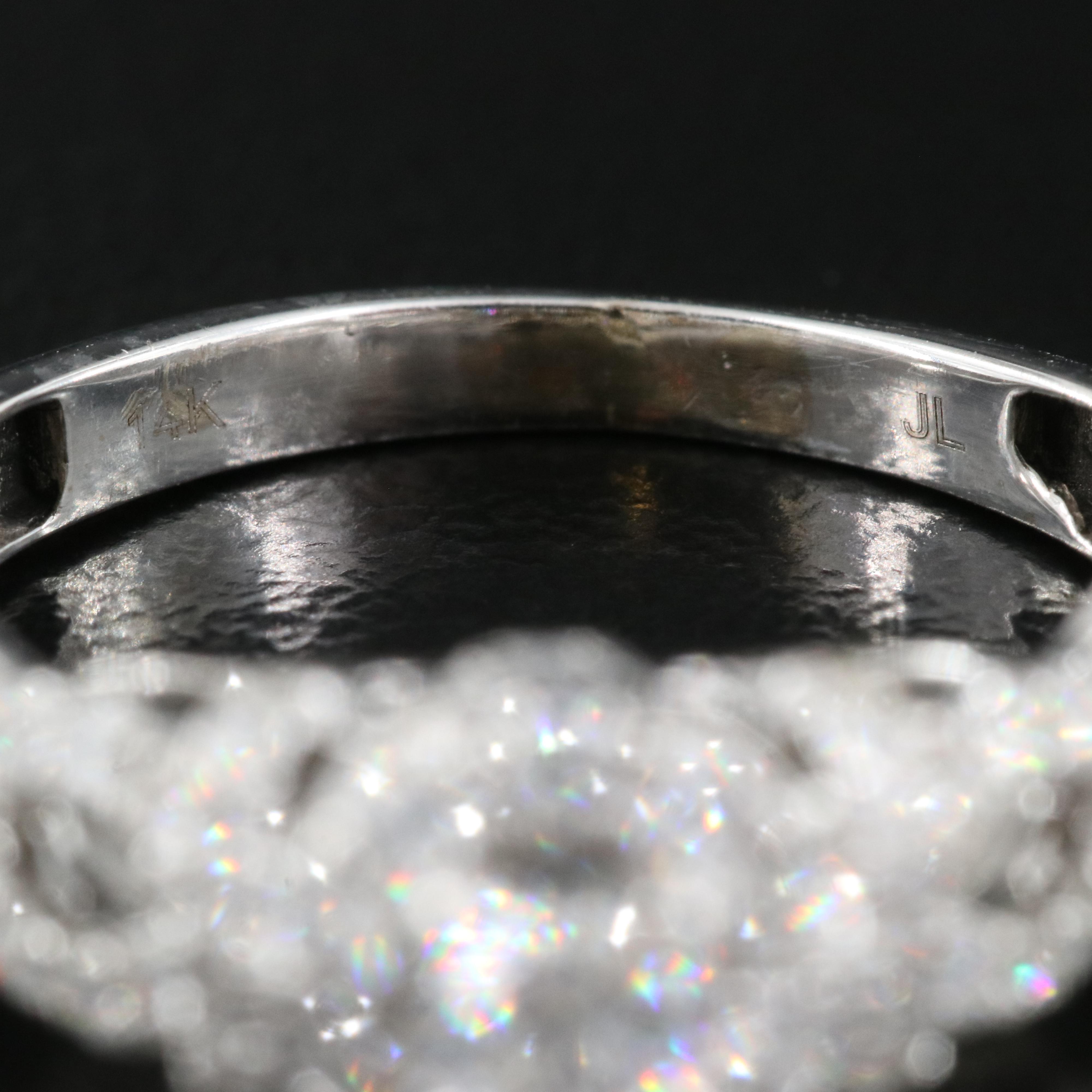 14K 0.75 CTW Diamond Ring and Band Set with Infinity Detail