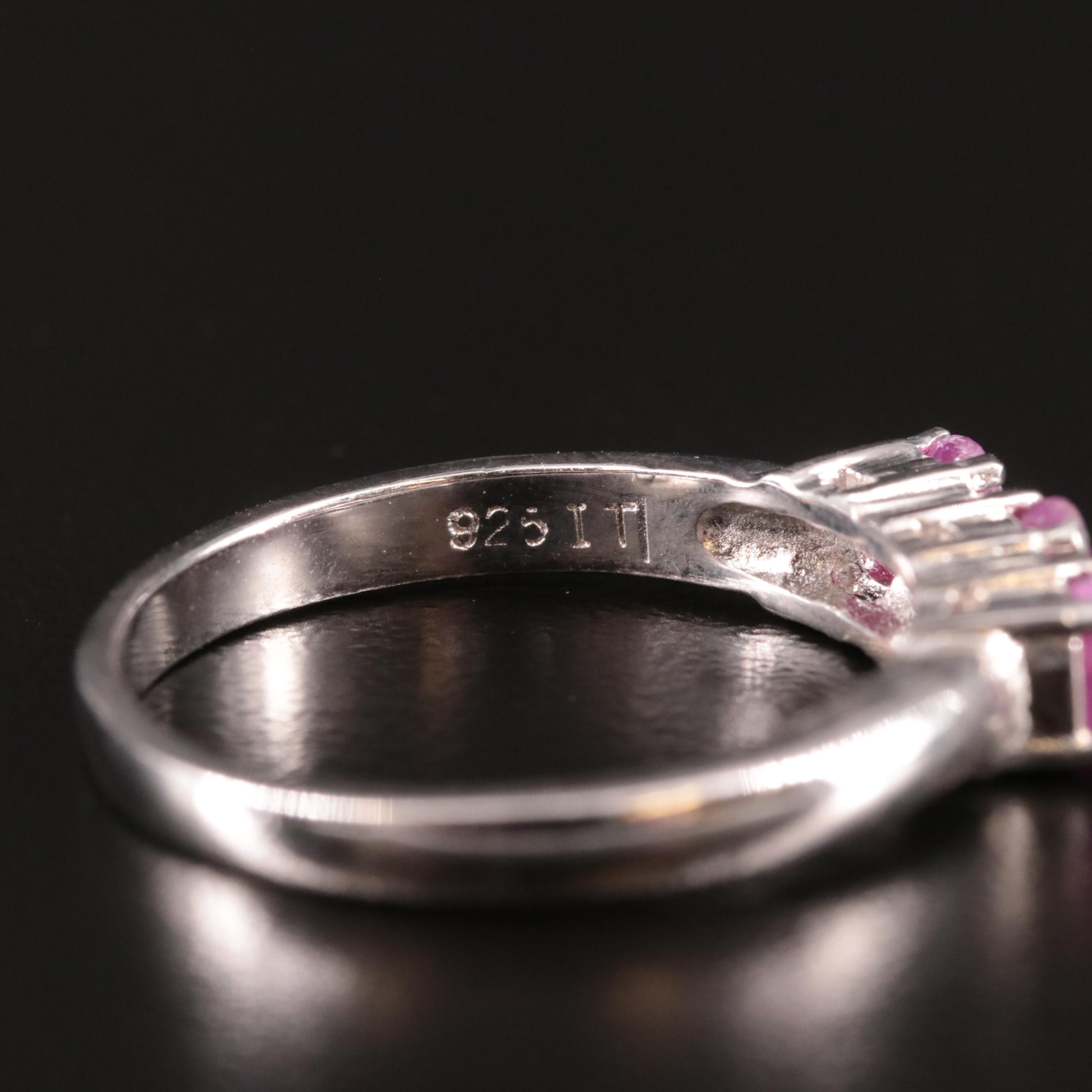 Sterling Ruby Three Stone Ring