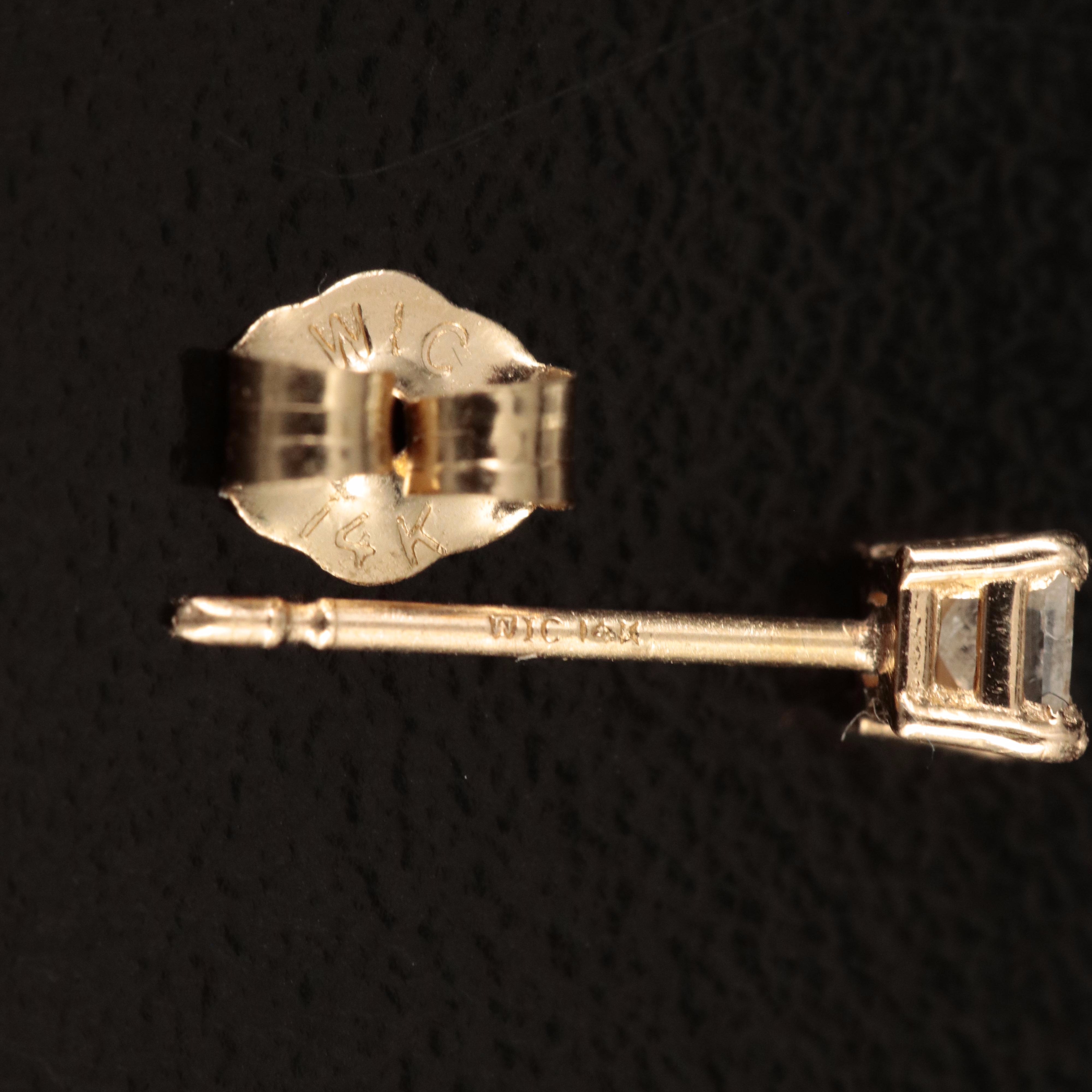 14K 0.30 CTW Diamond Three Single Stud Earrings