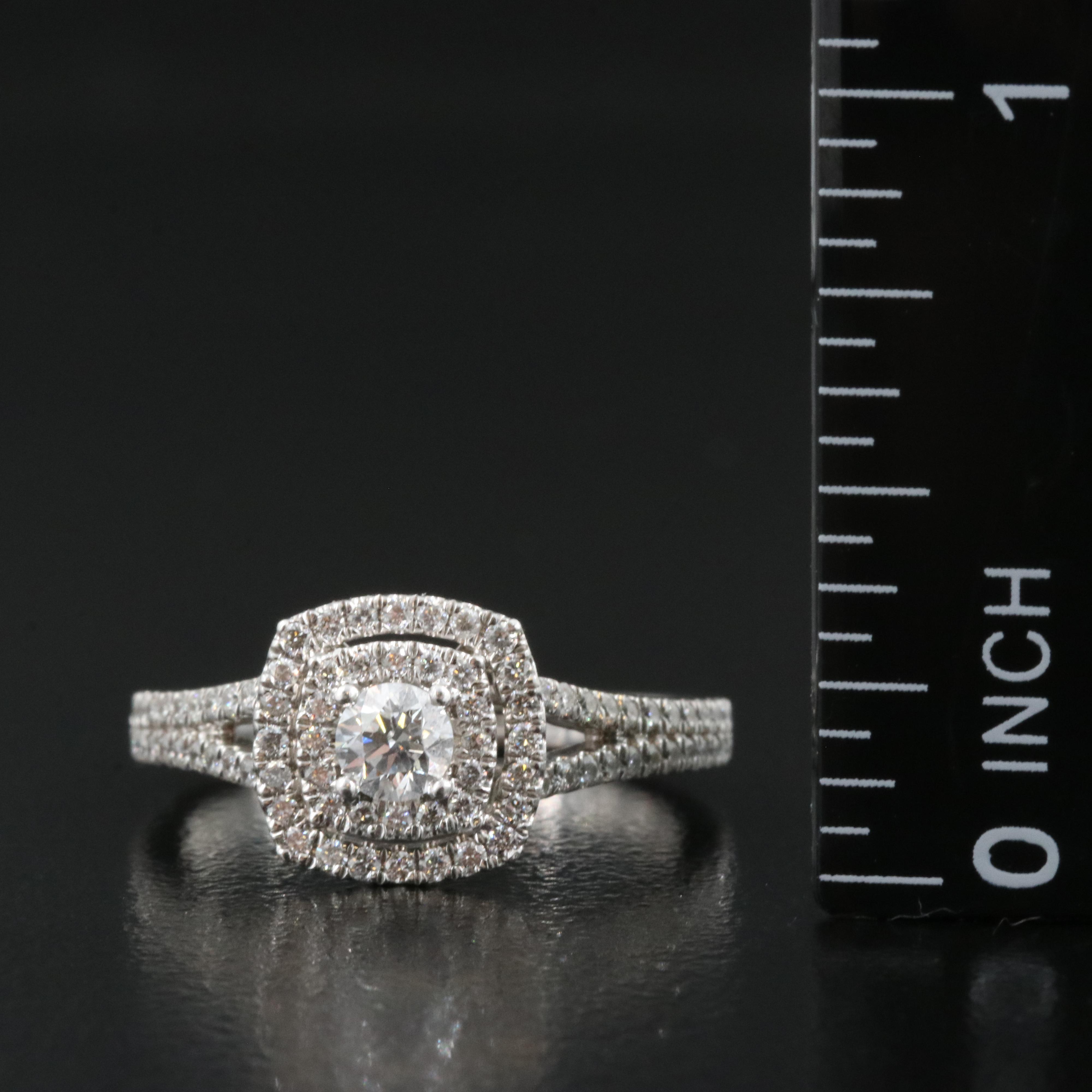 14K 0.56 CTW Diamond Cluster Ring