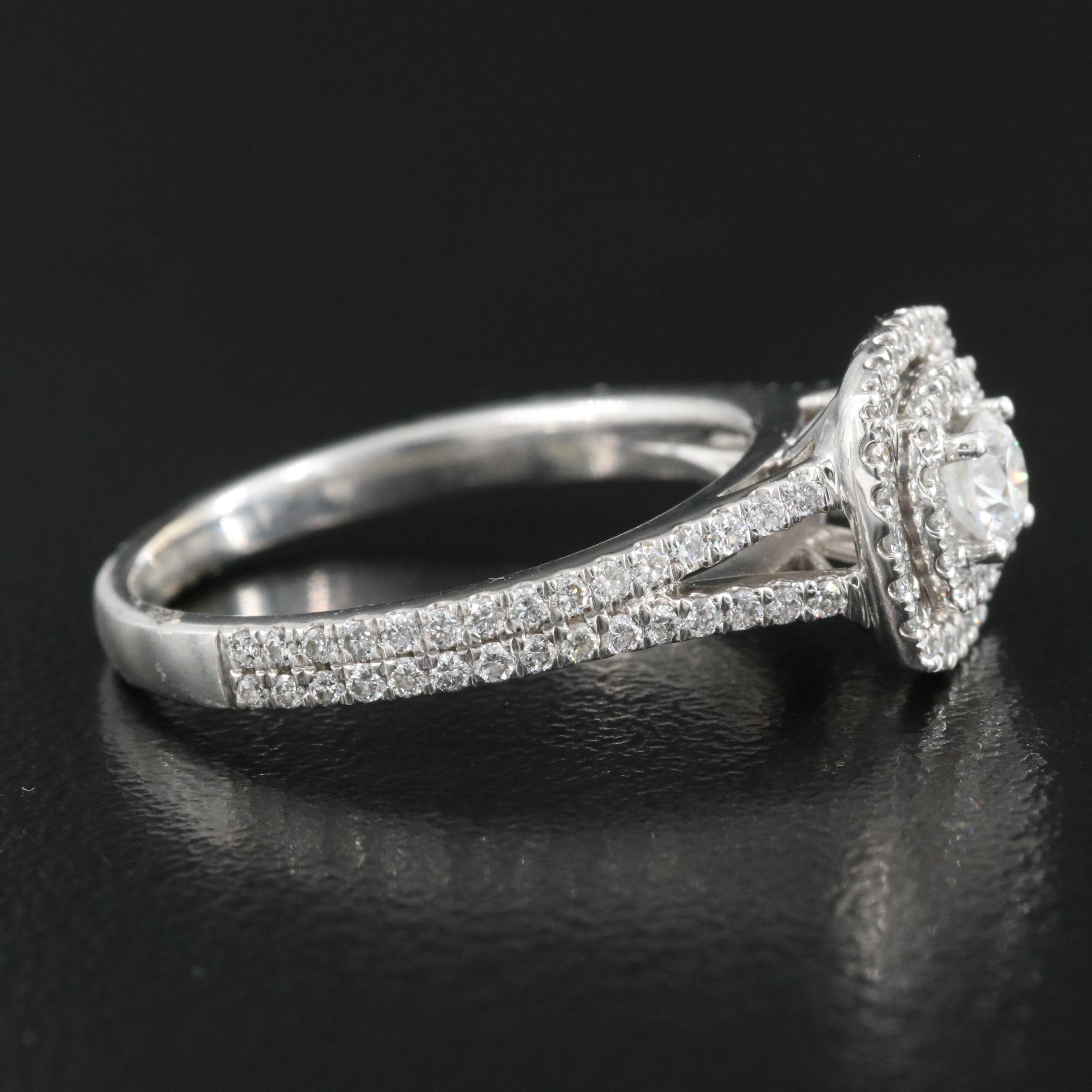 14K 0.56 CTW Diamond Cluster Ring