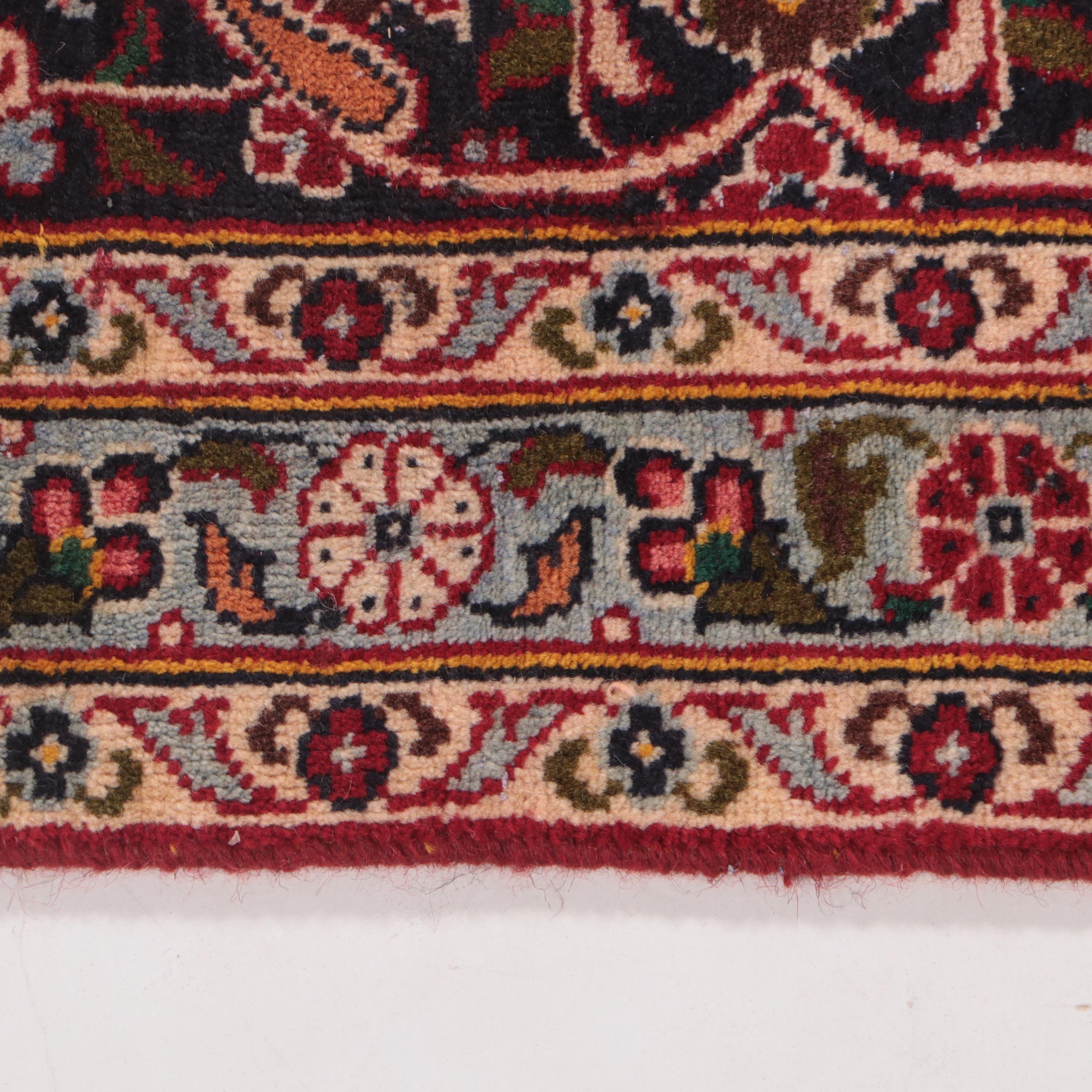 9'9 x 12'11 Hand-Knotted Persian Kashan Area Rug