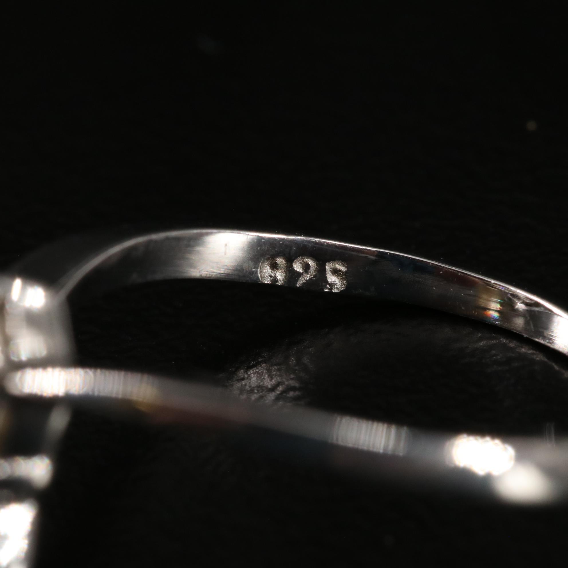 Sterling Citrine Two Stone Ring