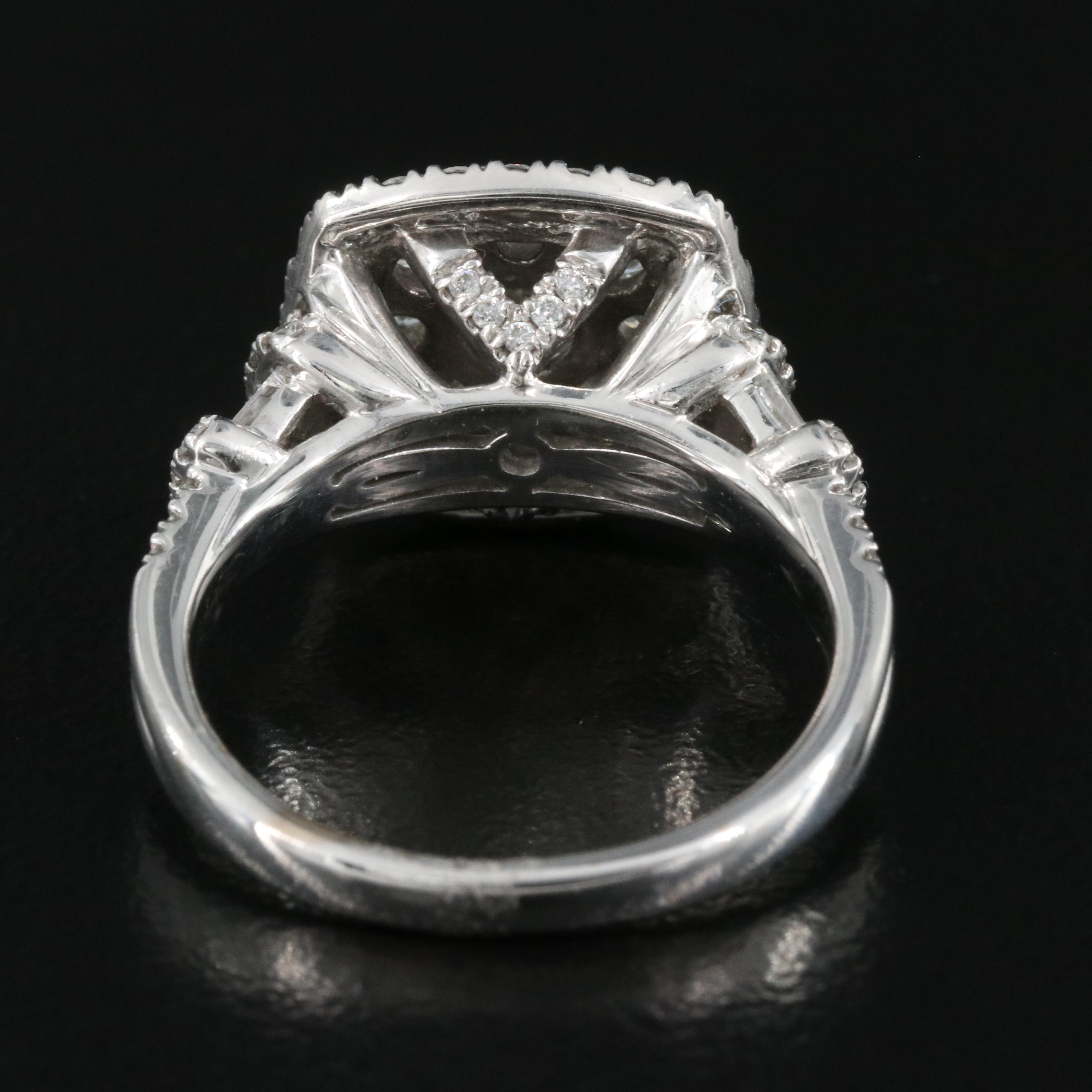 14K 0.95 CTW Diamond Cluster Ring