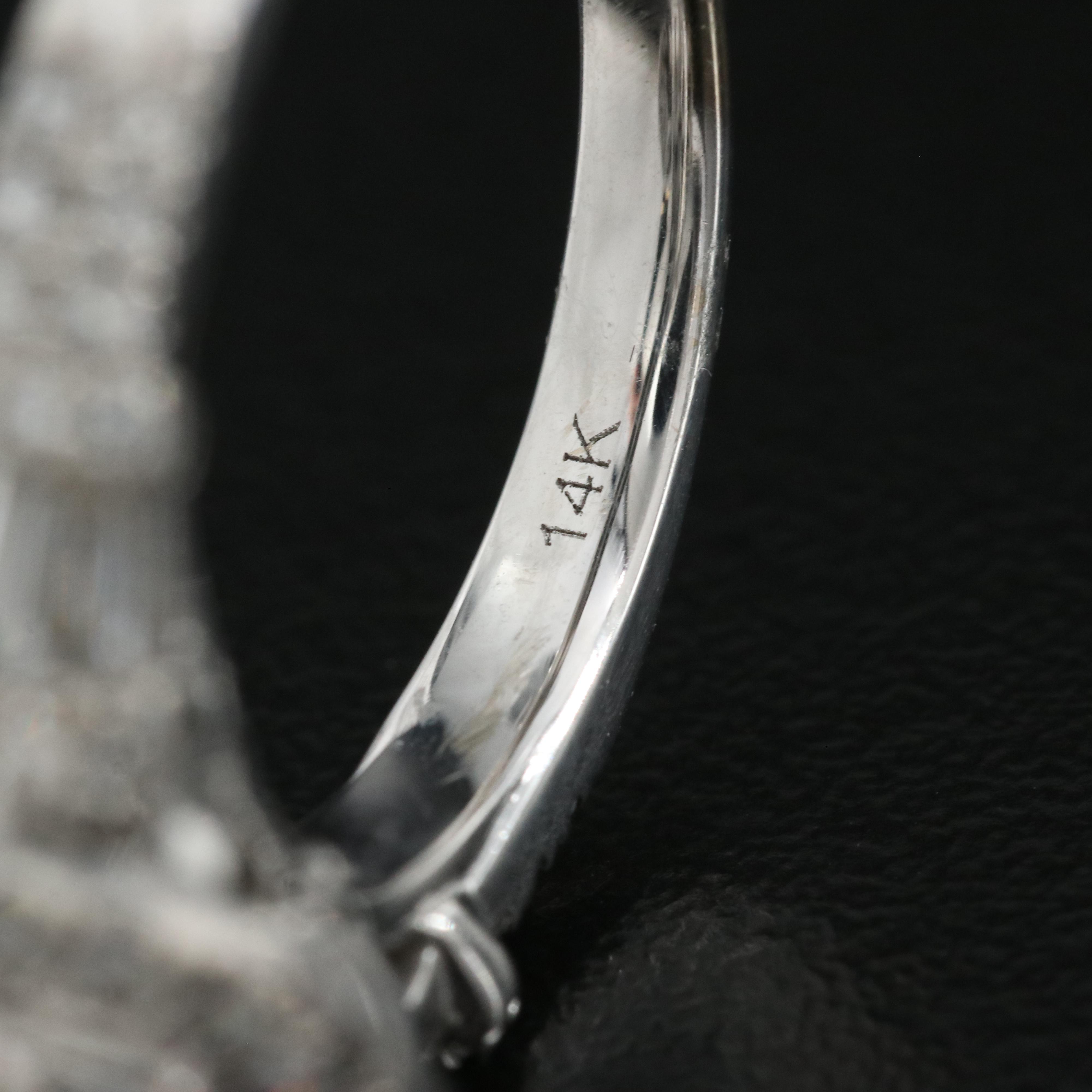 14K 0.95 CTW Diamond Cluster Ring