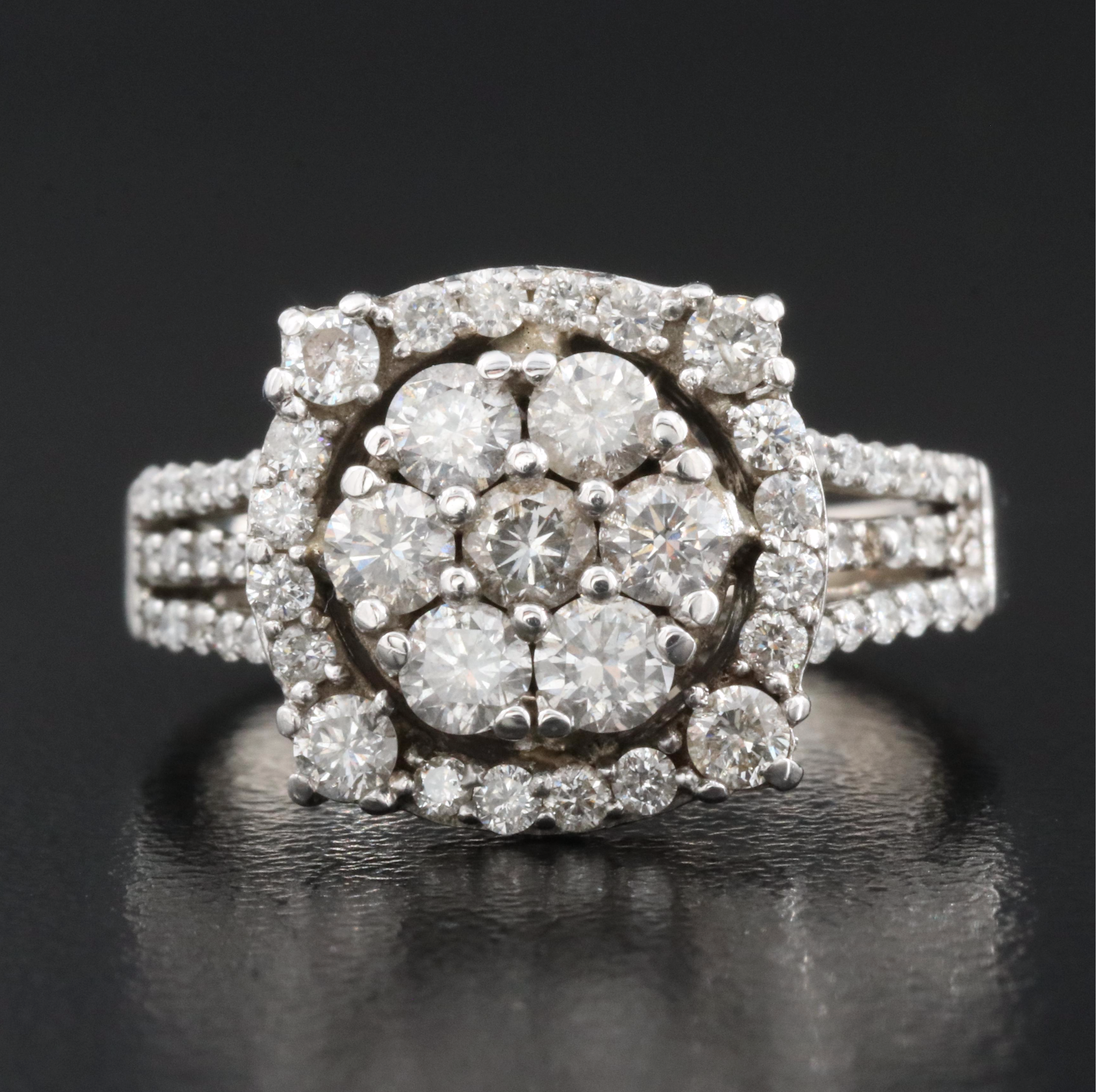 14K 0.95 CTW Diamond Ring