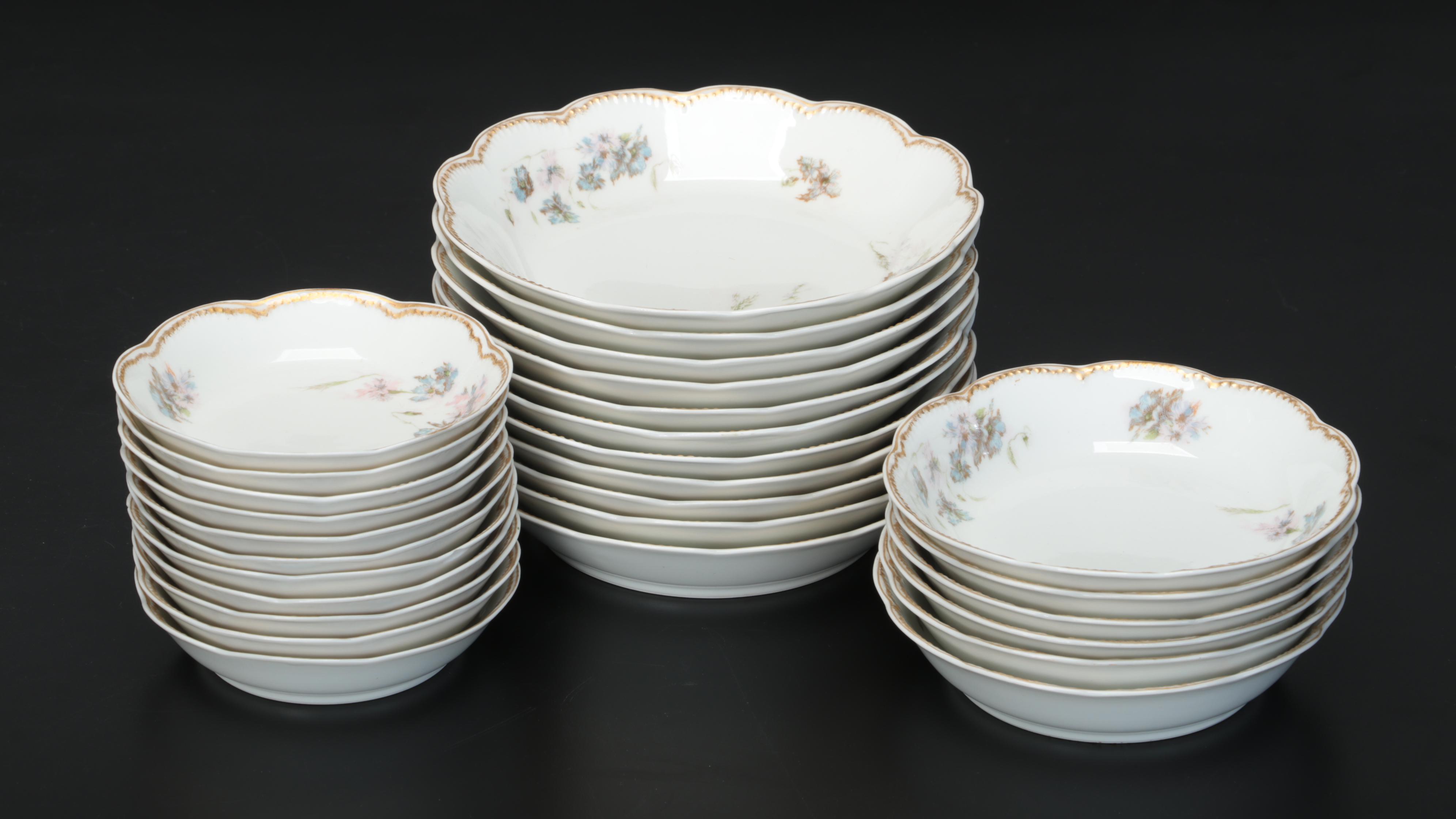Haviland Limoges Porcelain Tableware,  Early to Mid-20th Century