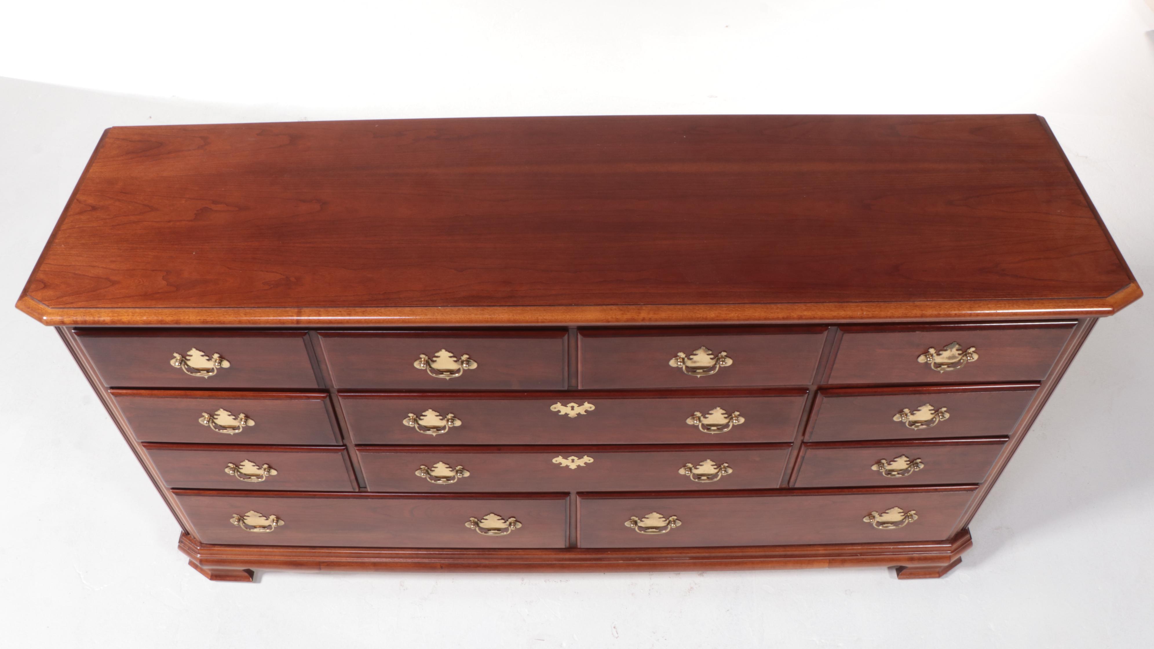 Chippendale Style Cherrywood Dresser with Mirror