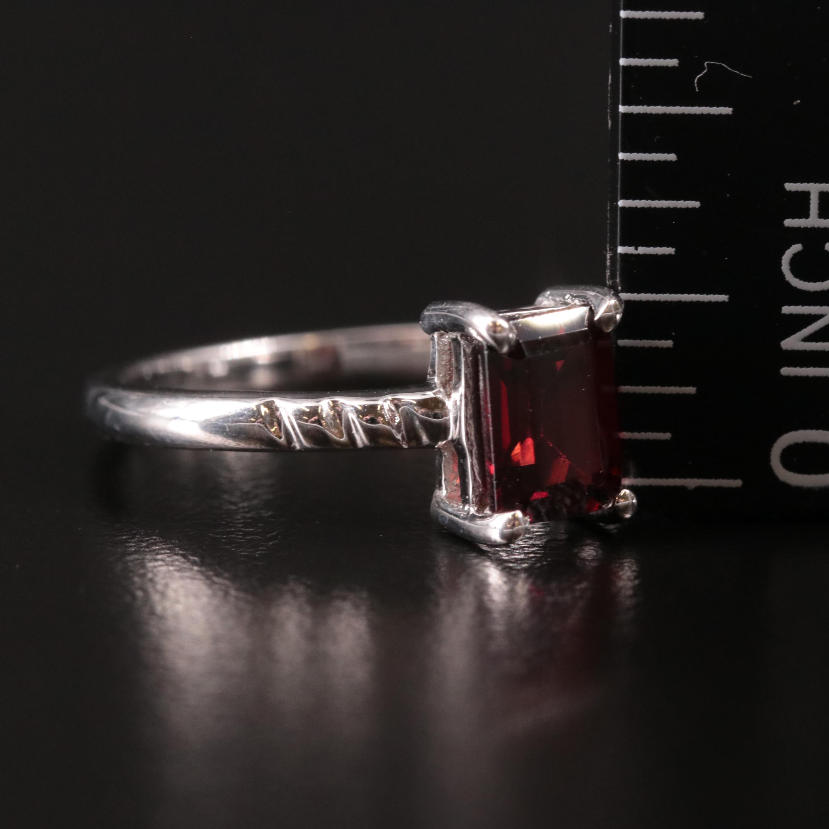 Sterling Garnet Ring