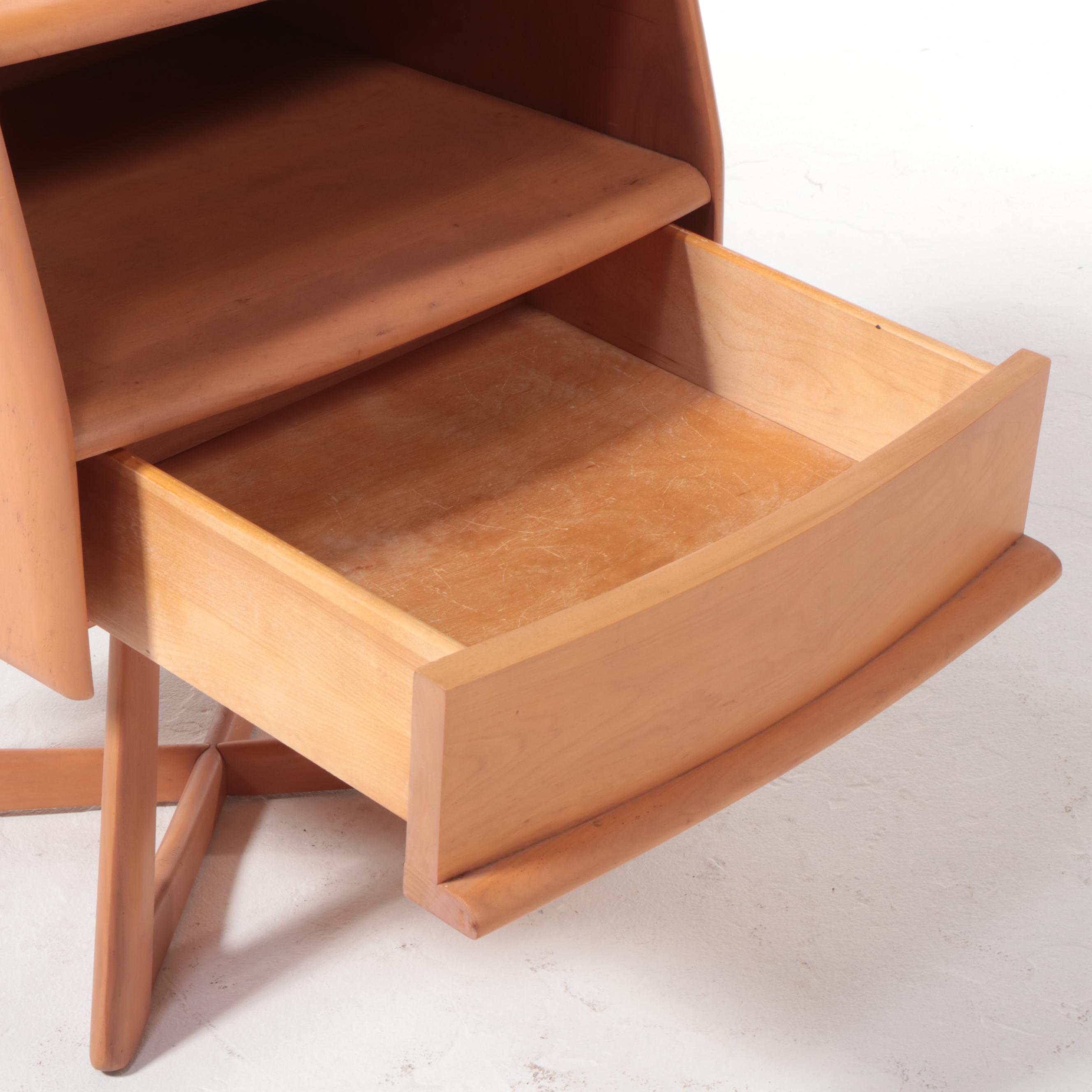 Heywood-Wakefield Mid Century Modern Nightstand in Champagne Finish