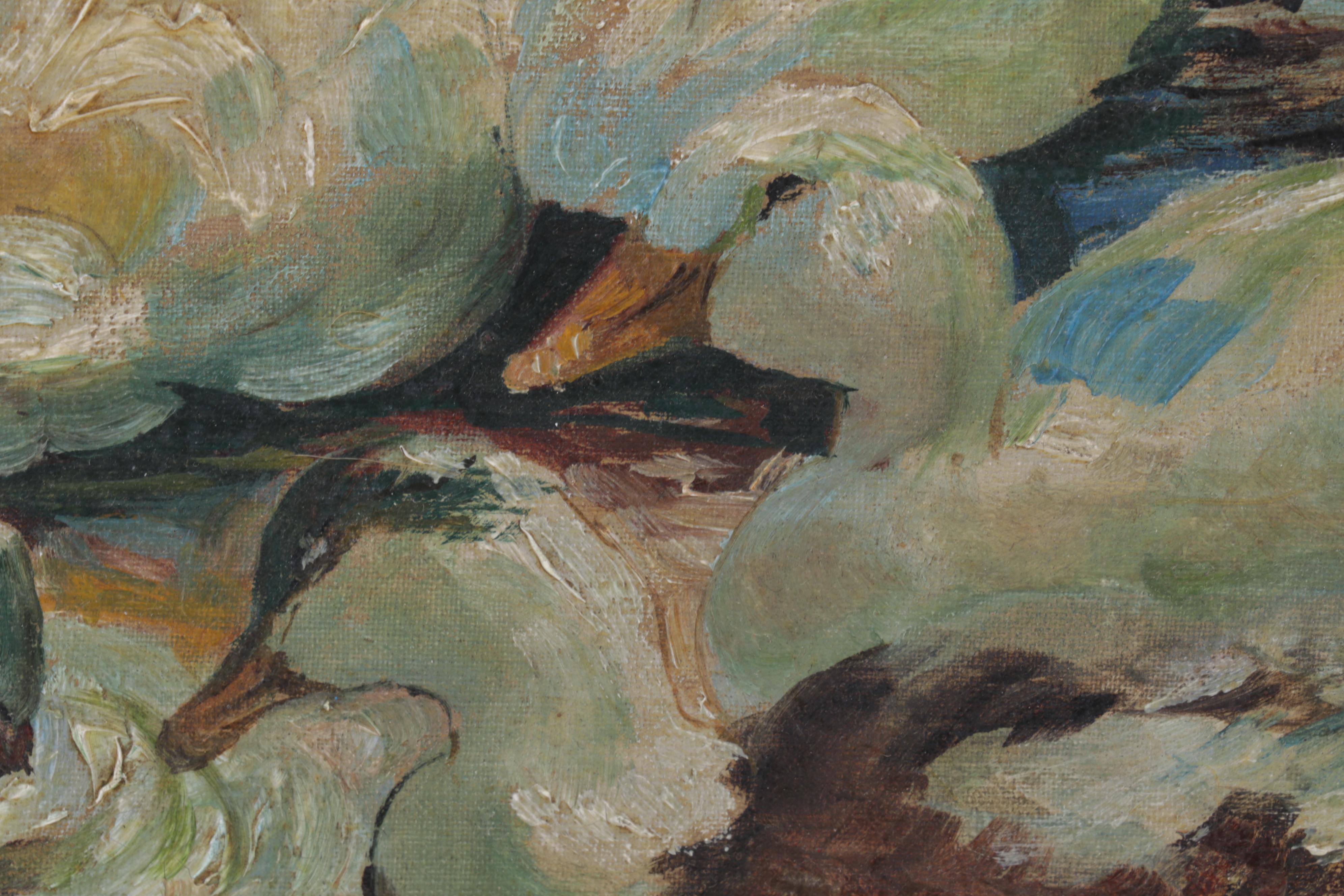 Ovid Kent Oil Painting of Ducks in Pond, Circa 1900