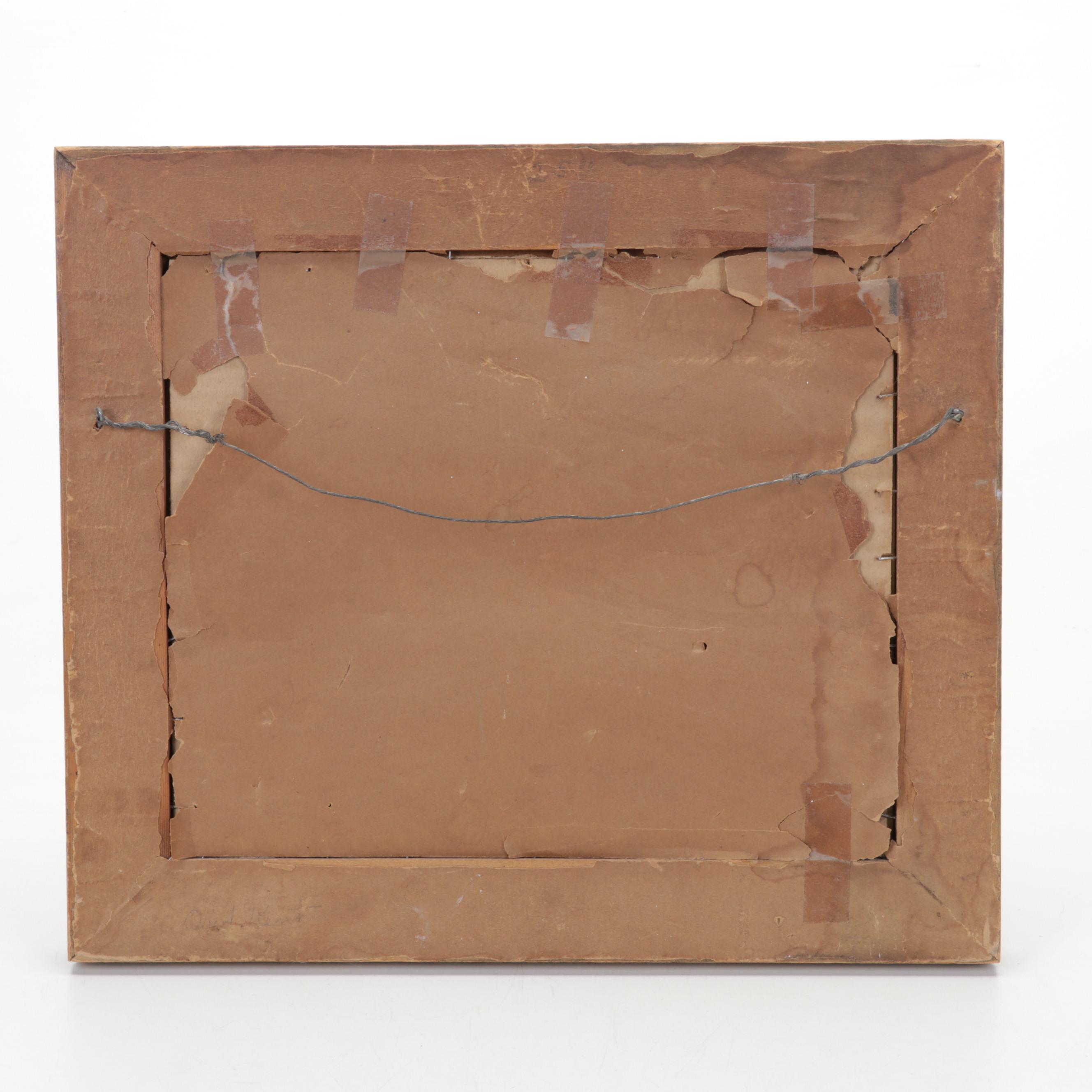 Ovid Kent Oil Painting of Ducks in Pond, Circa 1900