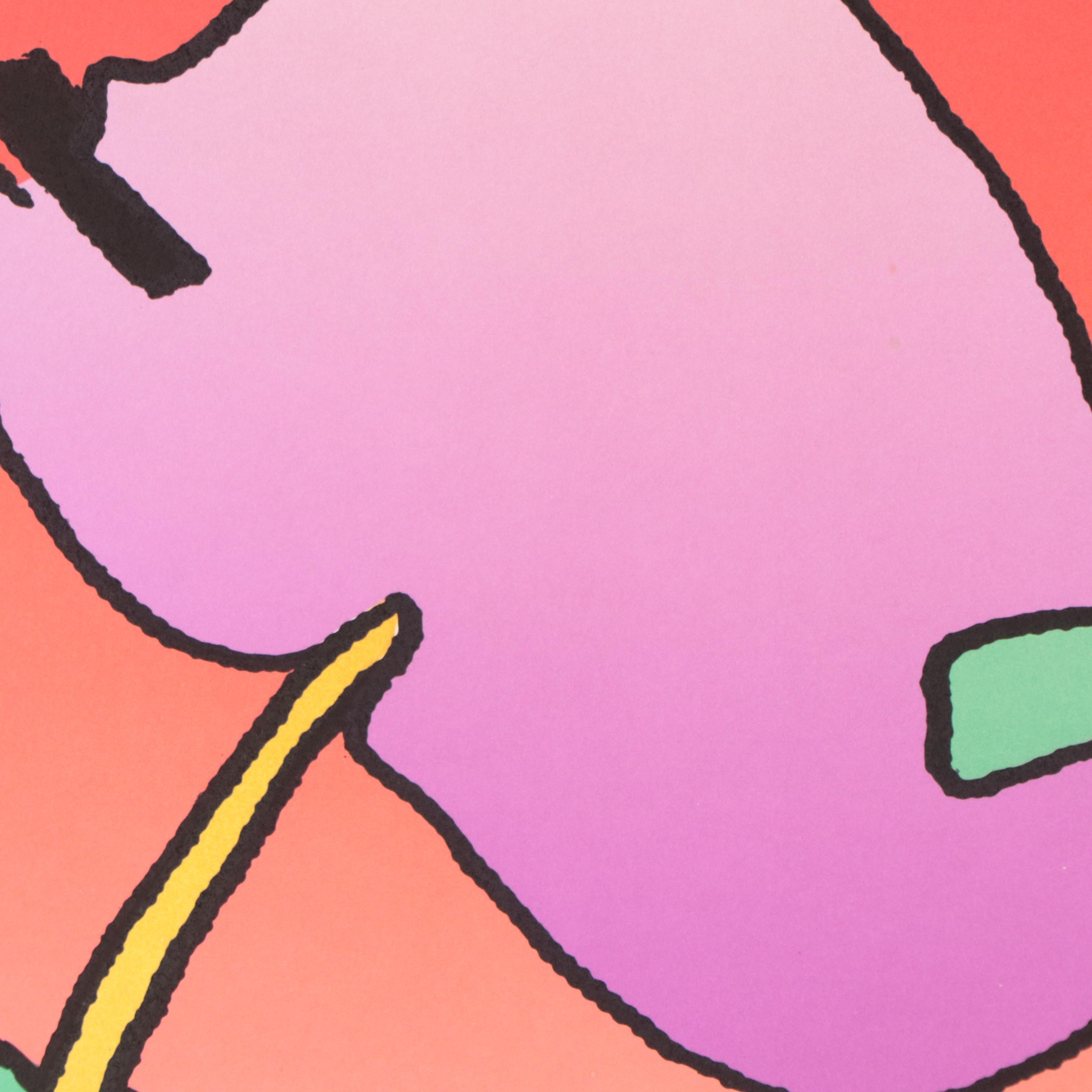 Peter Max Psychedelic Figurative Lithograph "From the Beginning," 1983