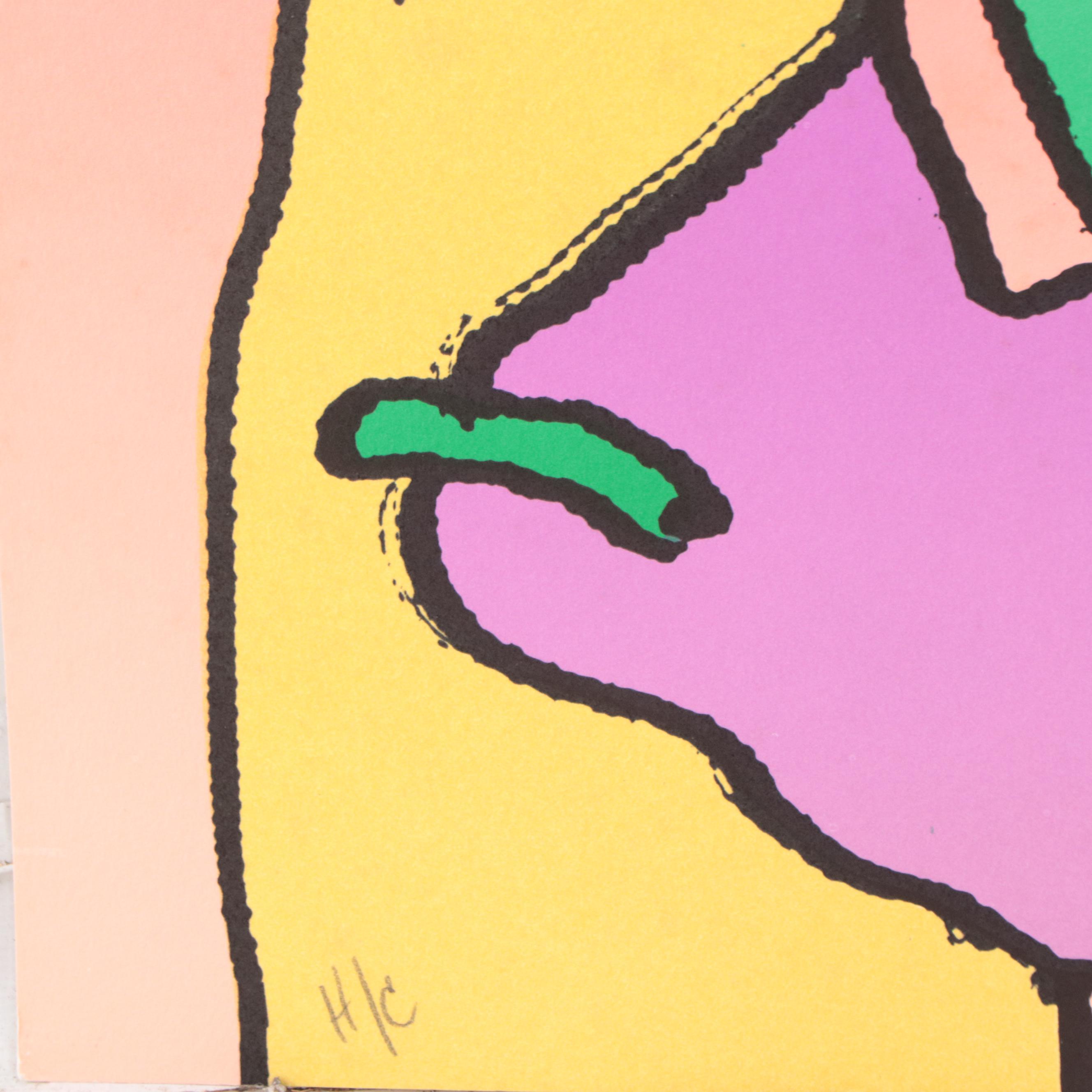 Peter Max Psychedelic Figurative Lithograph "From the Beginning," 1983