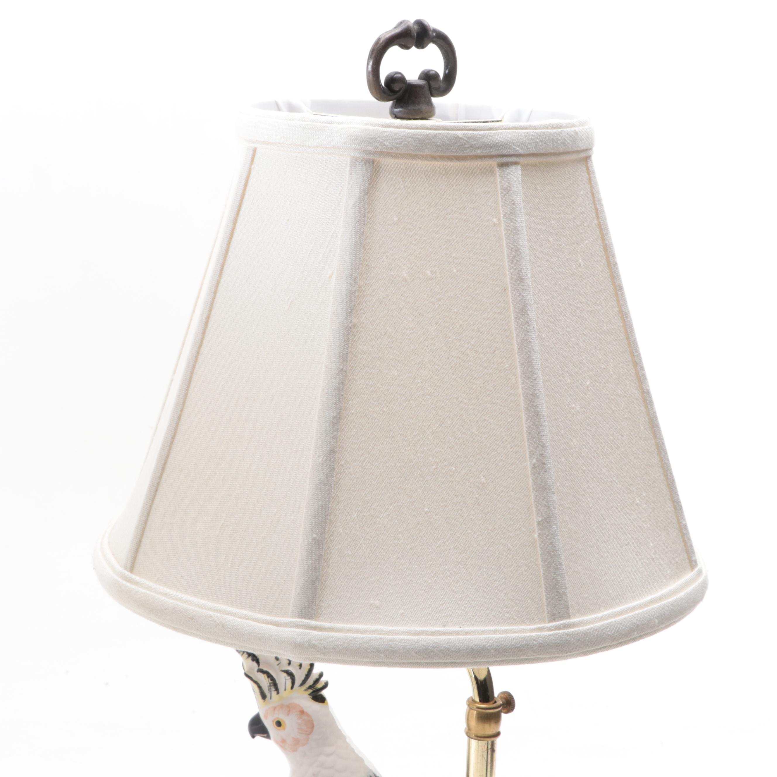 Ceramic Cockatoo Table Lamp, 21st Century