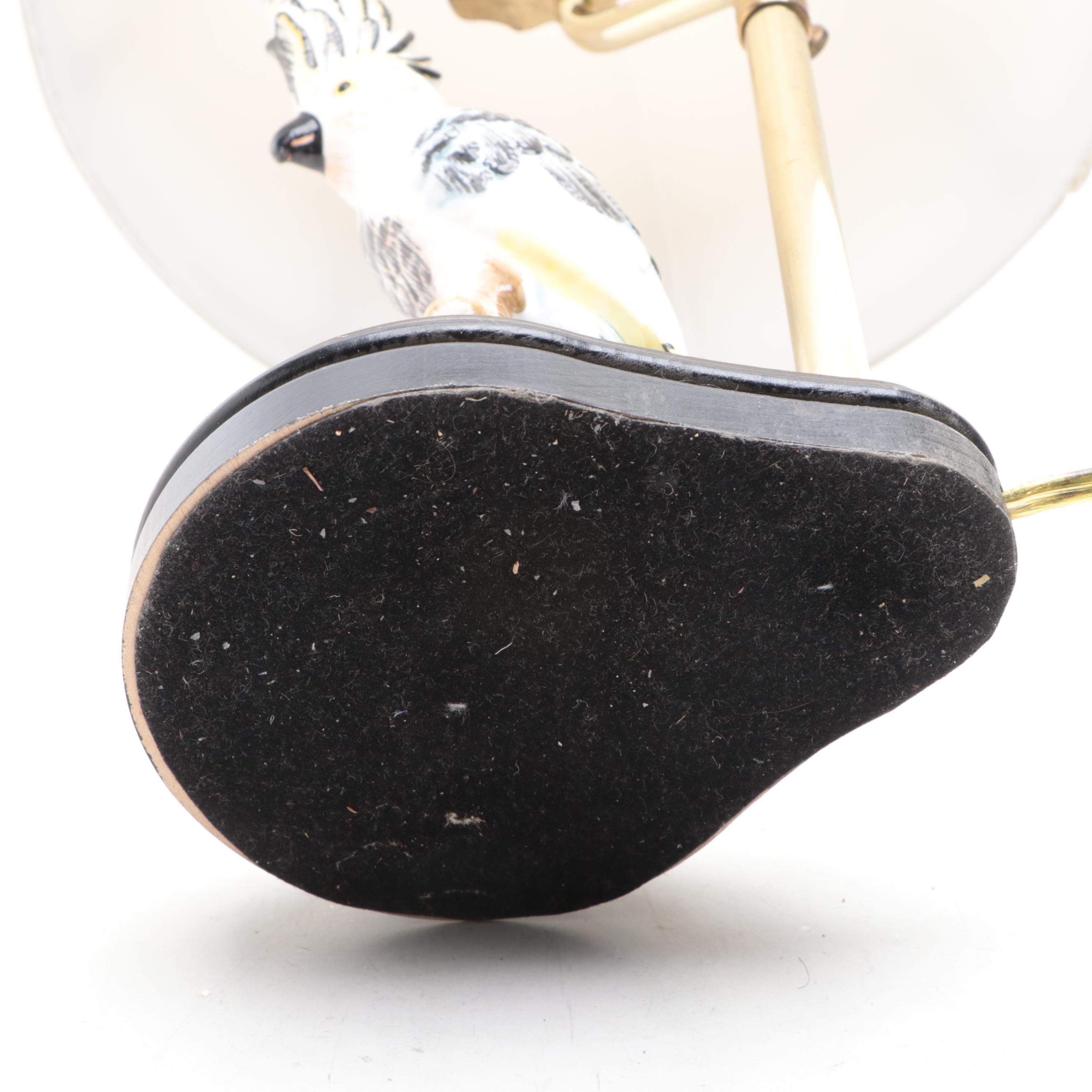 Ceramic Cockatoo Table Lamp, 21st Century