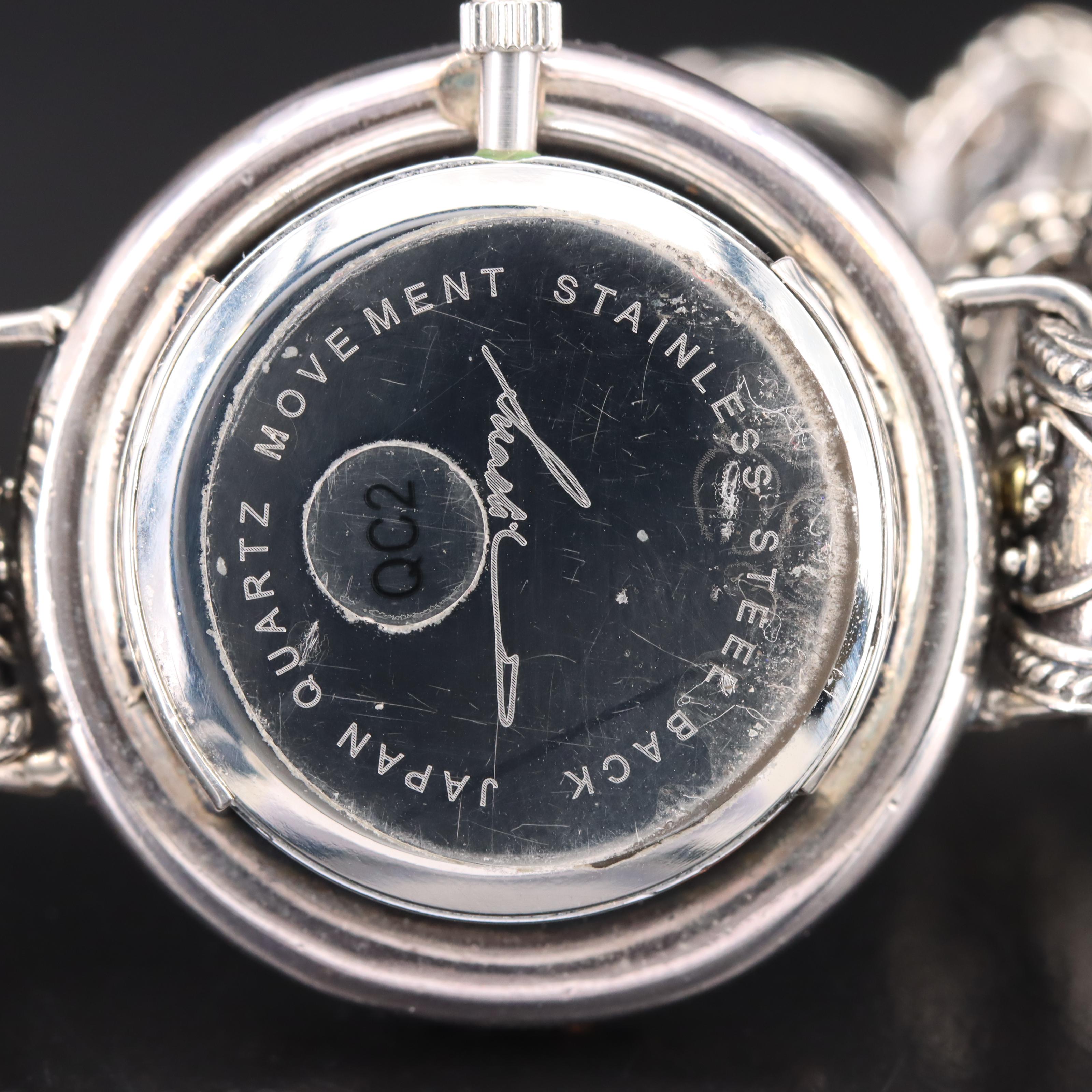 Suarti Mother-of-Pearl Dial Sterling Watch with 18K Accents