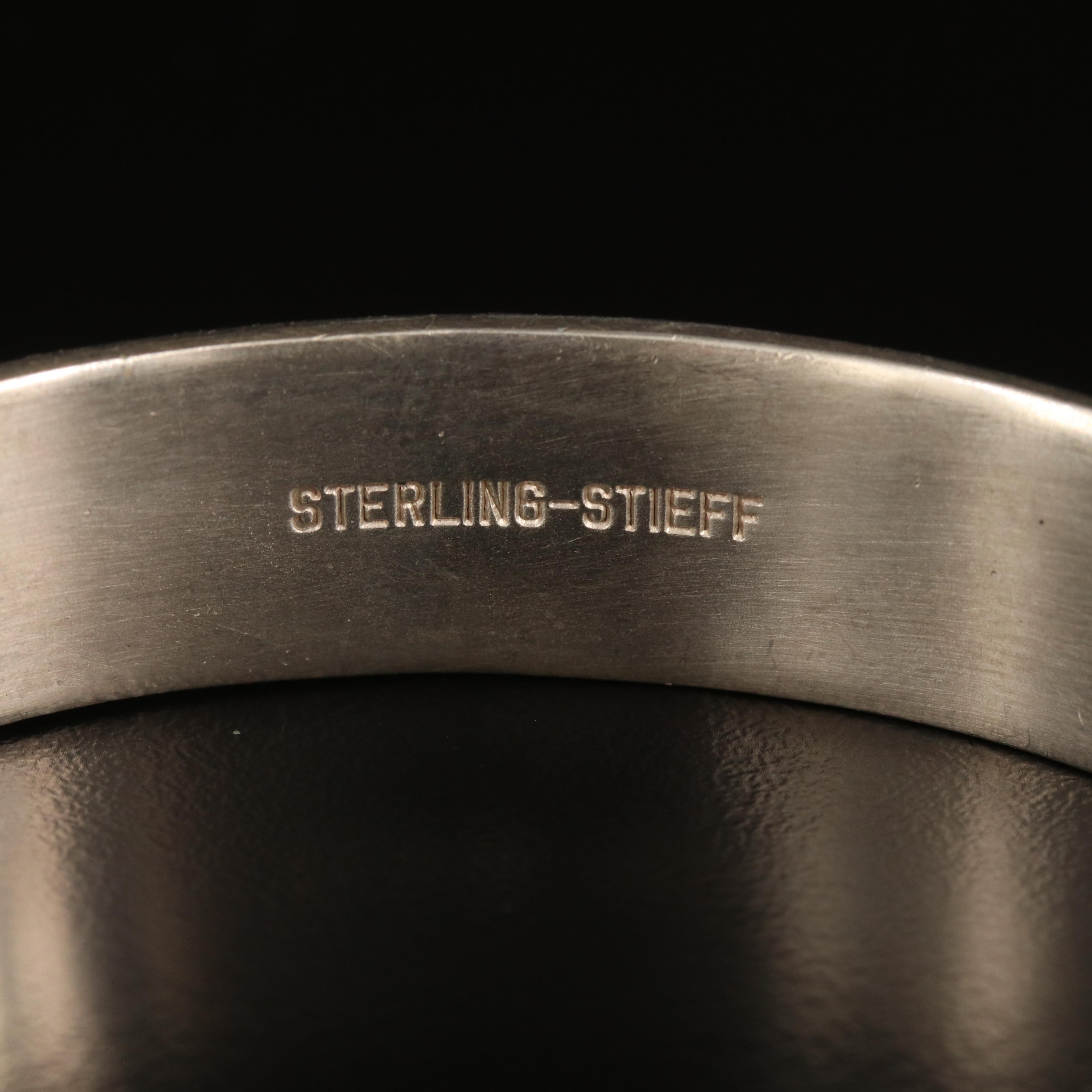 Vintage Stieff Sterling Floral Brooch and Bracelet