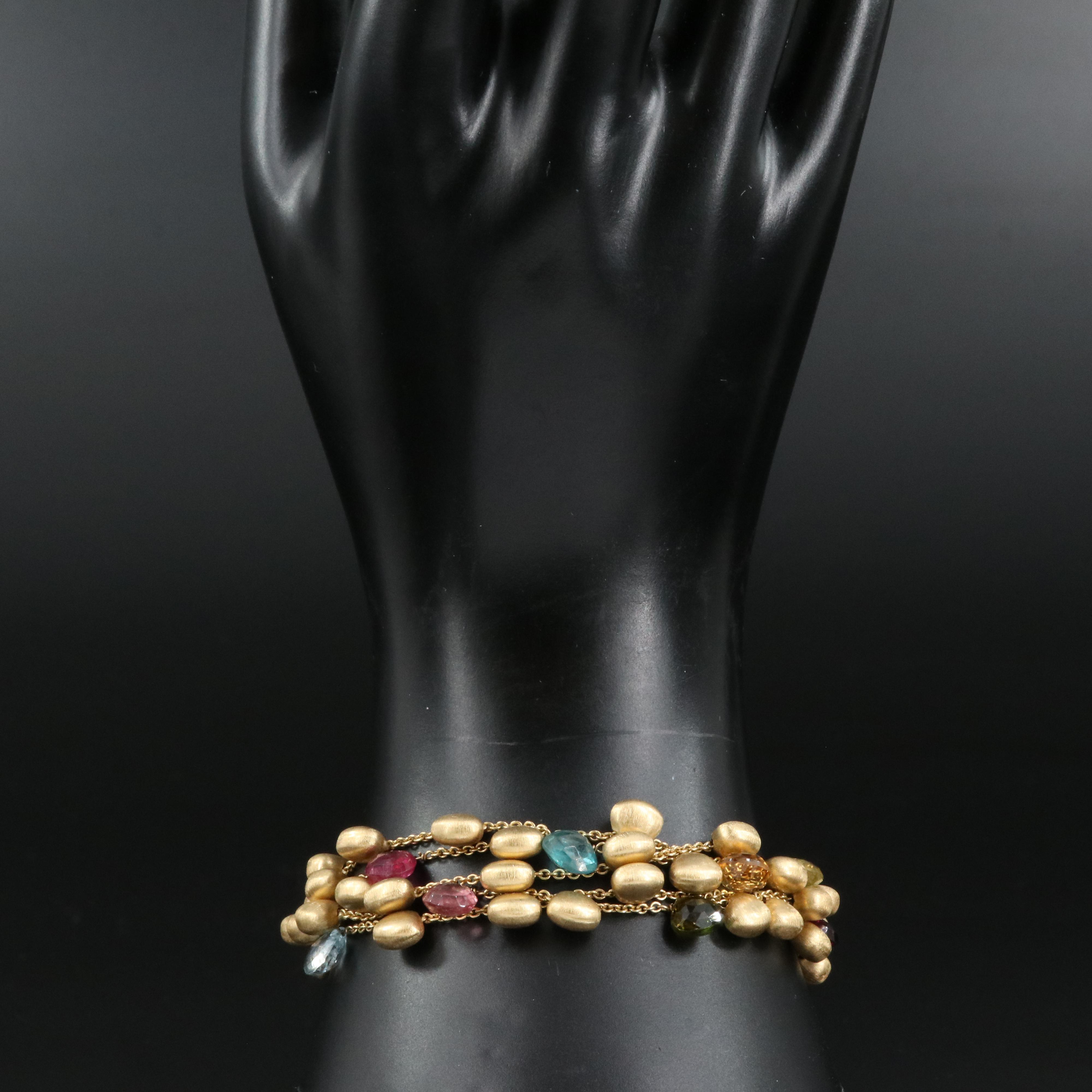 Marco Bicego "Paradise" Bracelet Including Tourmaline, Apatite and Aquamarine