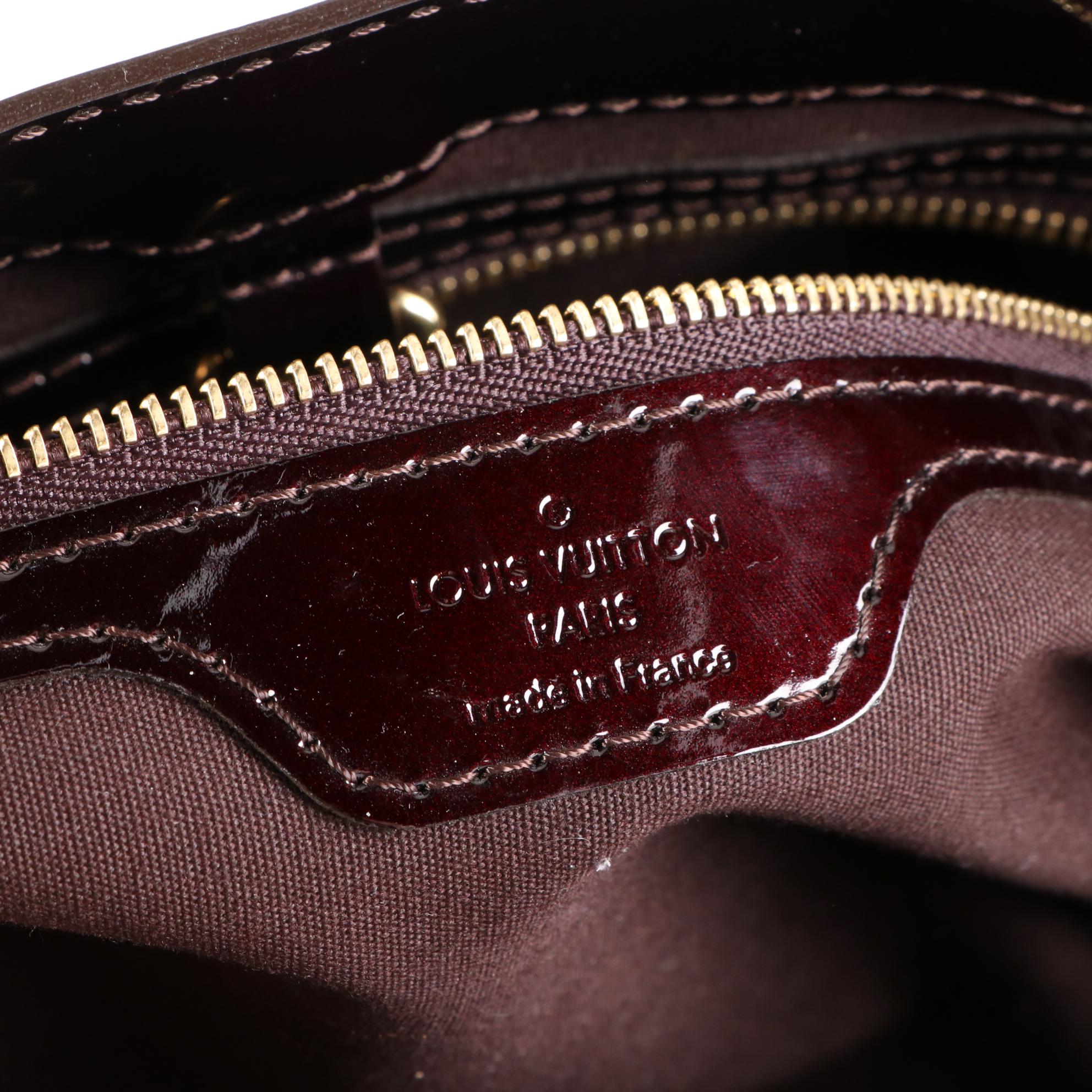 Louis Vuitton Wilshire Handbag in Amarante Monogram Vernis