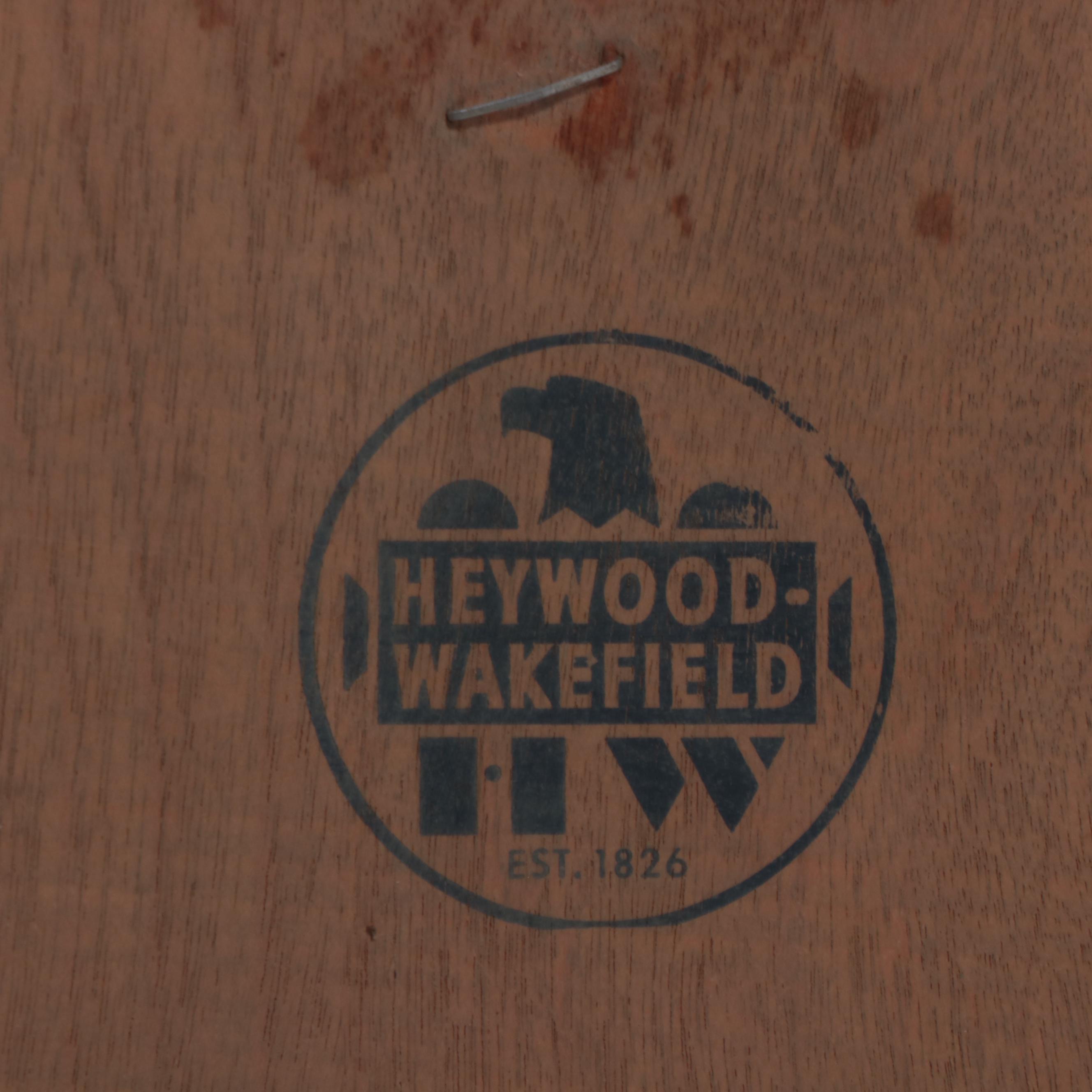 Heywood-Wakefield Mid Century Modern Two-Tier Side Table in Platinum Finish