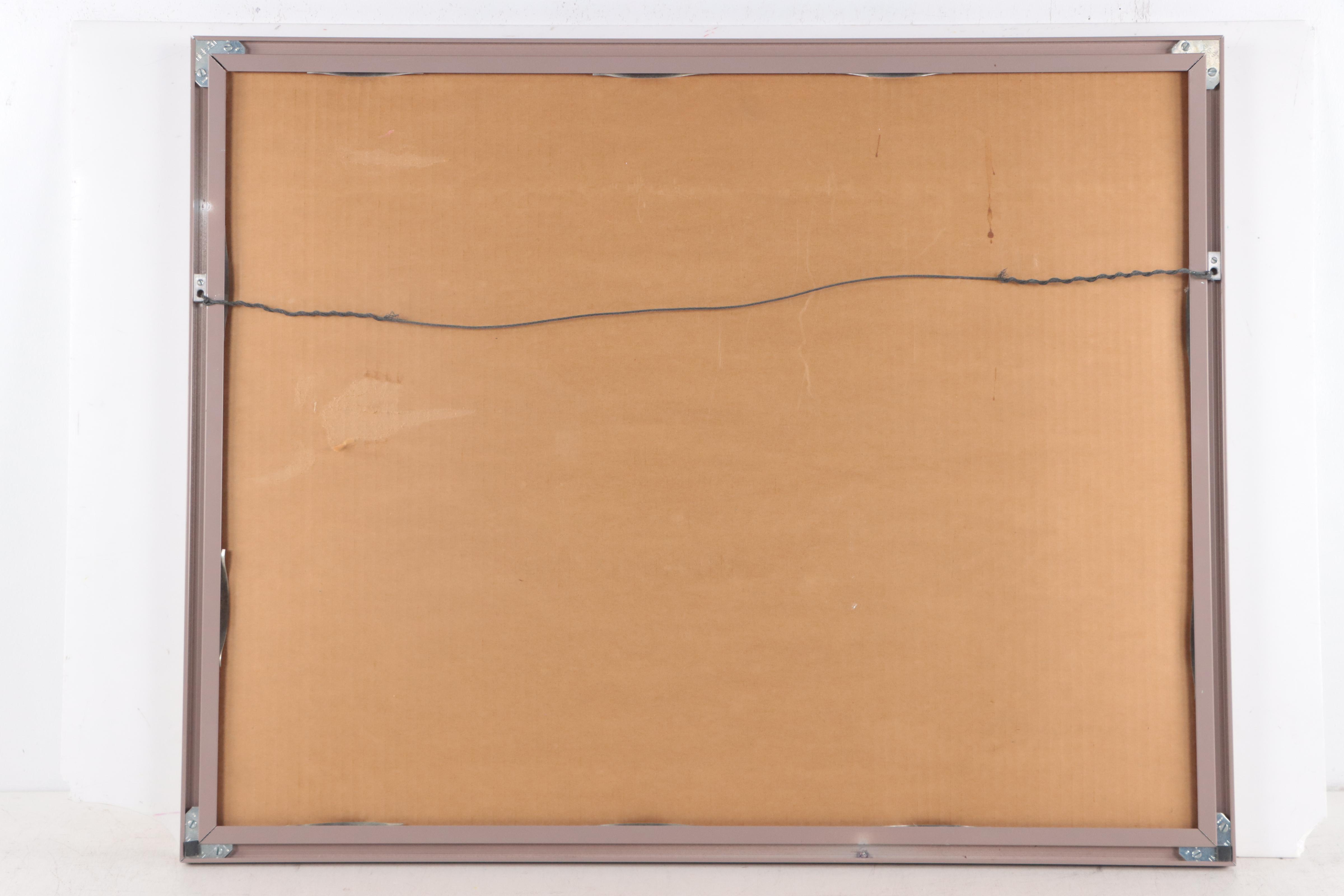 Offset Lithograph After Sari Staggs "Night Village," Late 20th Century