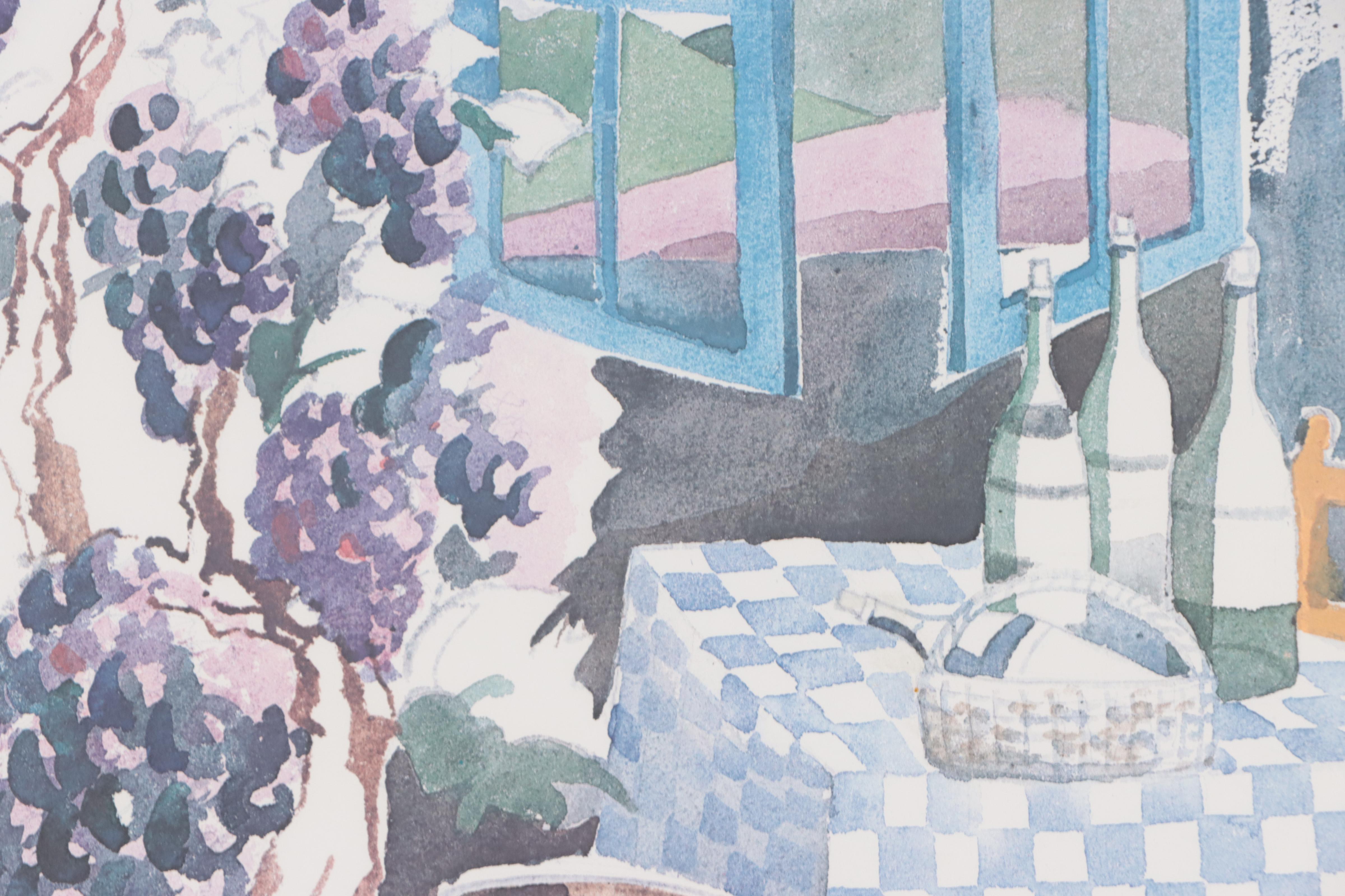 California Wine Country Offset Lithograph Poster After Noal Betts "Images"