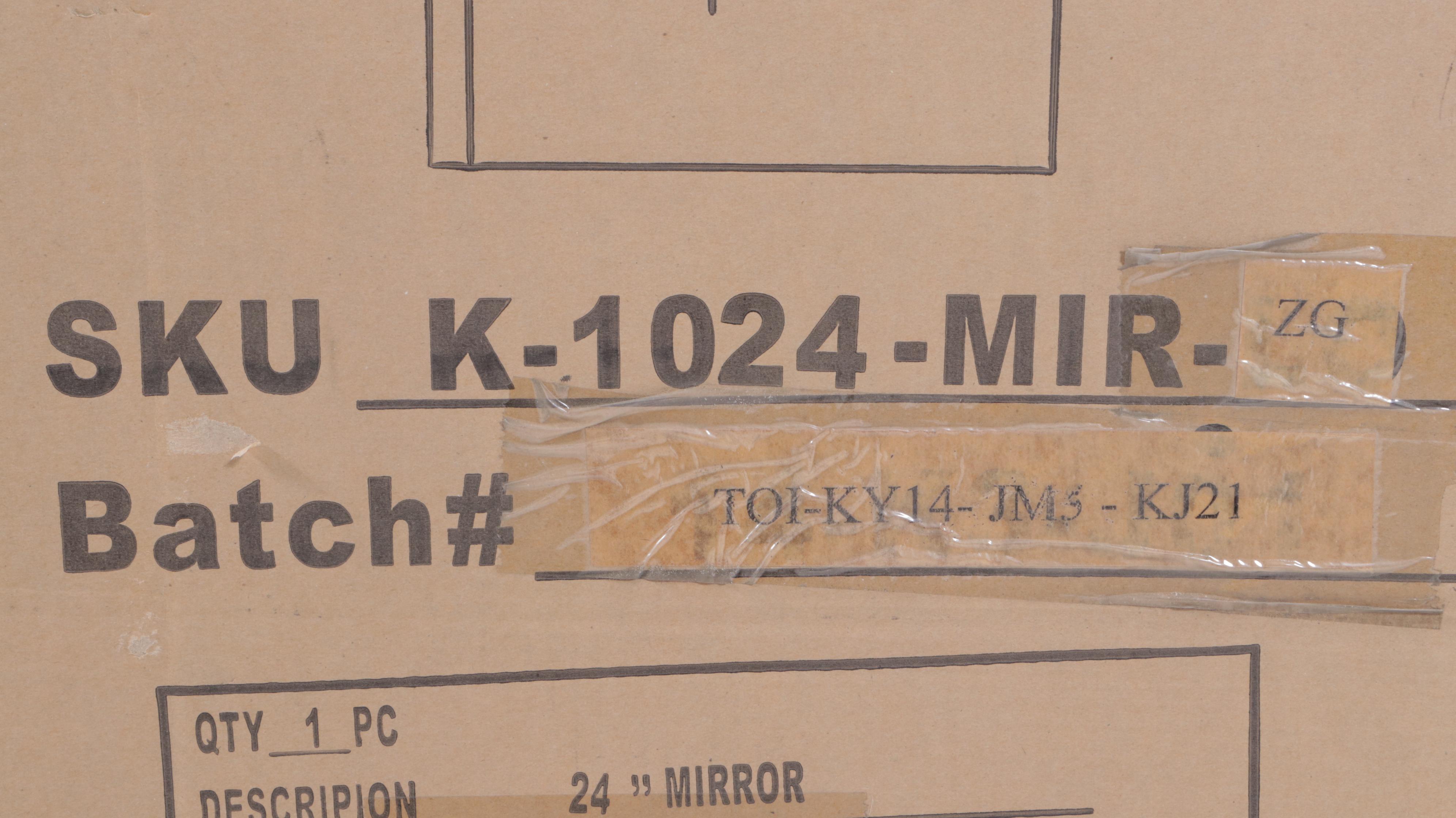 Virtu USA "Dior" Bath Vanity Cabinet Plus Sink and Wall Mirror in Zebra Grey