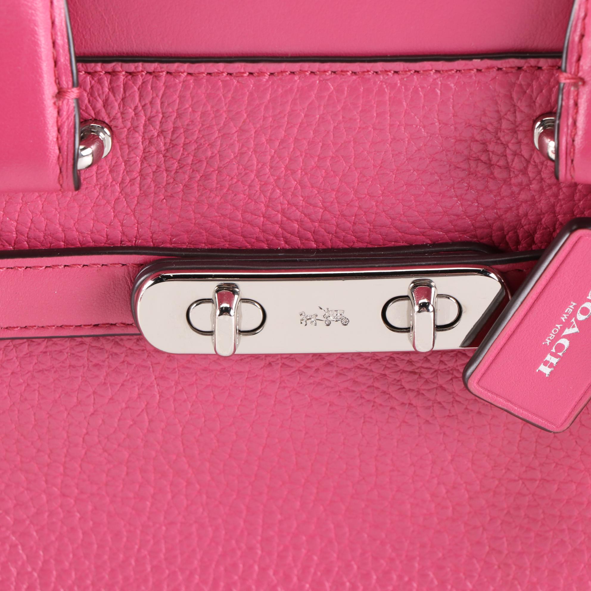 Coach Dahlia Swagger Two-Way Carryall Handbag in Pebble Grain Leather